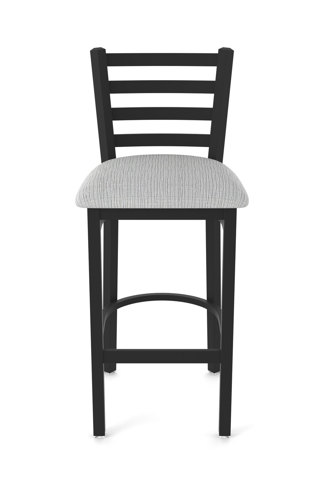 25-Inch Ladder Back Counter Stool with Steel Frame, Black Wrinkle Finish, and Graph Alpine Seat 4 25-Inch Ladder Back Counter Stool with Steel Frame, Black Wrinkle Finish, and Graph Alpine Seat - Image 4