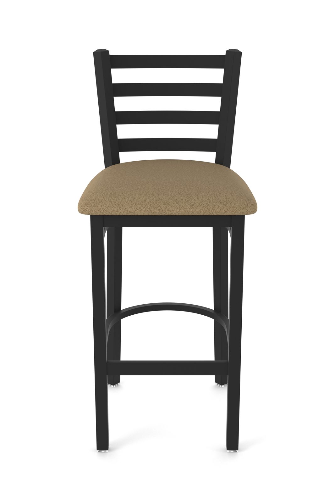 25-Inch Ladder Back Counter Stool with Steel Frame, Black Wrinkle Finish, and Rein Thatch Seat 4 25-Inch Ladder Back Counter Stool with Steel Frame, Black Wrinkle Finish, and Rein Thatch Seat - Image 4