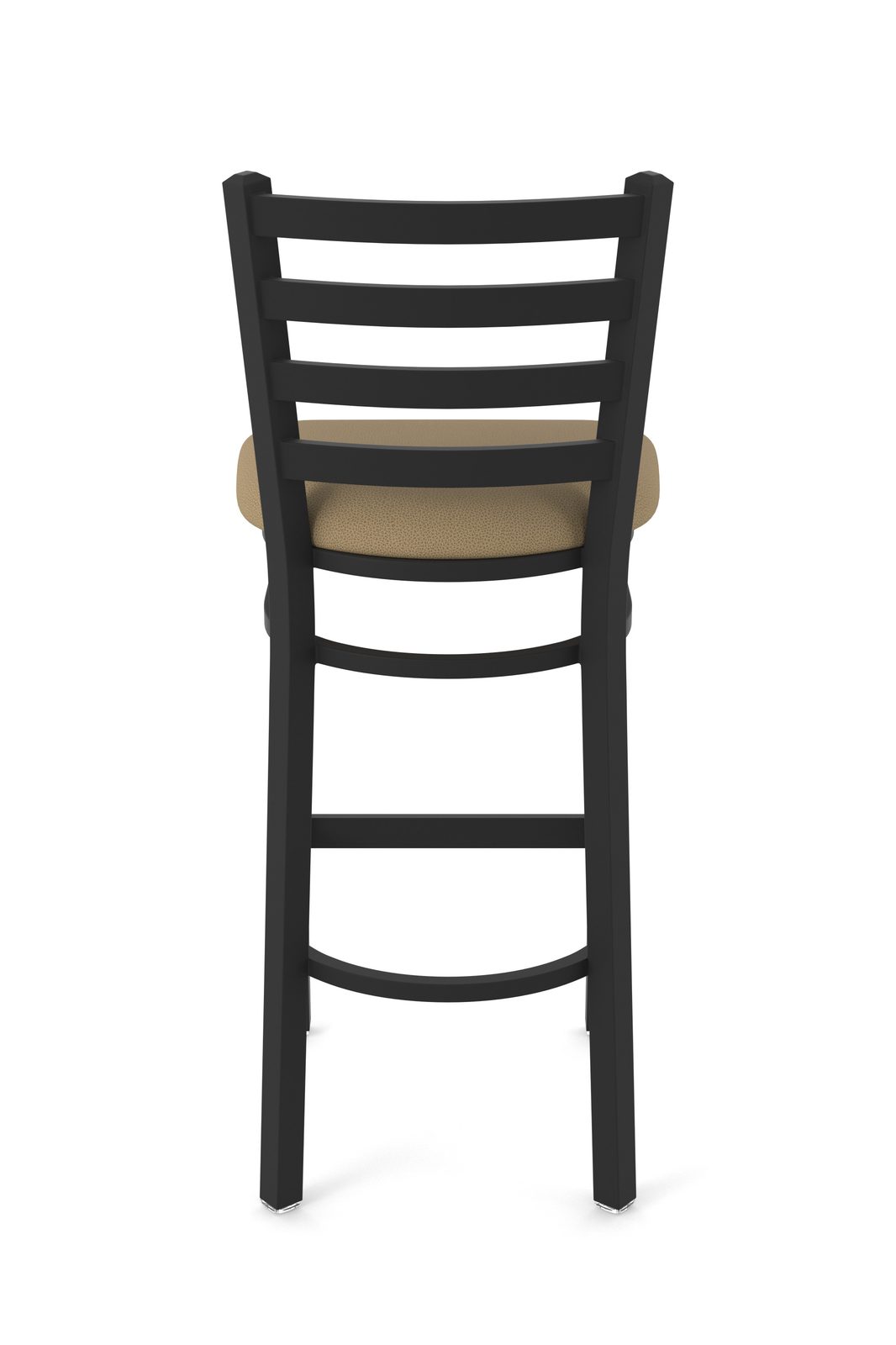 25-Inch Ladder Back Counter Stool with Steel Frame, Black Wrinkle Finish, and Rein Thatch Seat 5 25-Inch Ladder Back Counter Stool with Steel Frame, Black Wrinkle Finish, and Rein Thatch Seat - Image 5