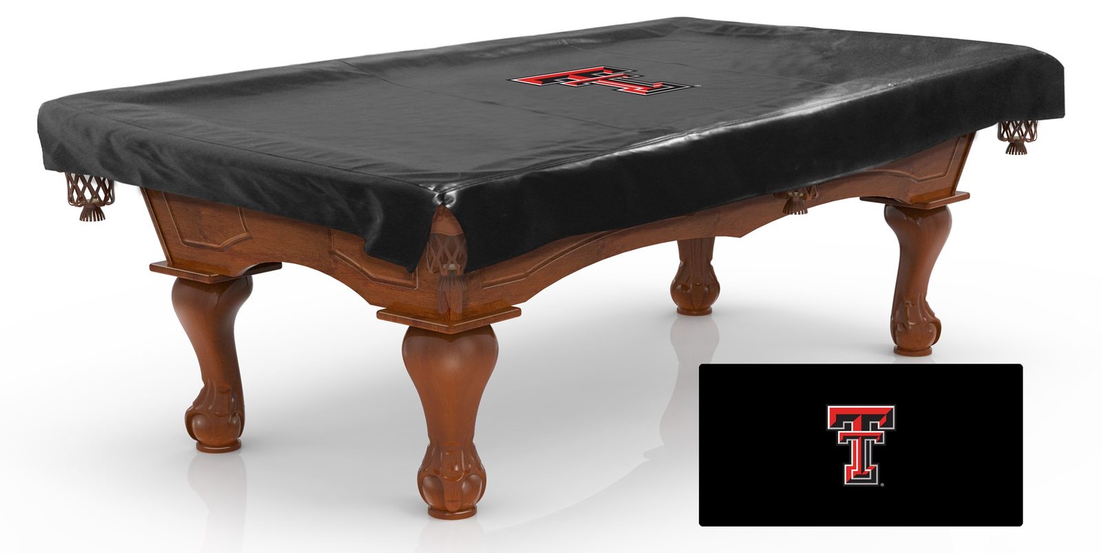 Texas Tech University 7-Foot Logo Pool Table Cover 1 Texas Tech University 7-Foot Logo Pool Table Cover