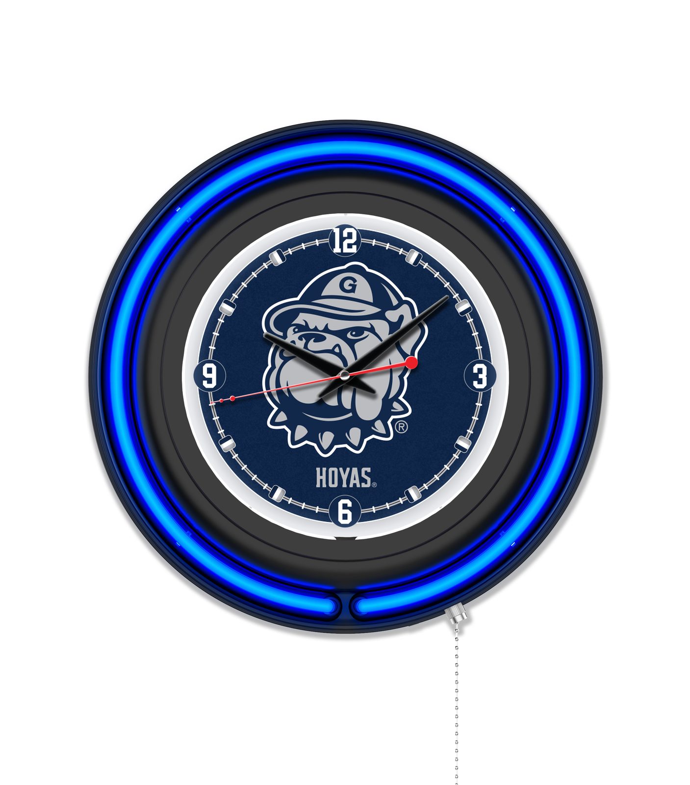 Georgetown University 15-Inch Neon Logo Clock in Black 1 Georgetown University 15-Inch Neon Logo Clock in Black