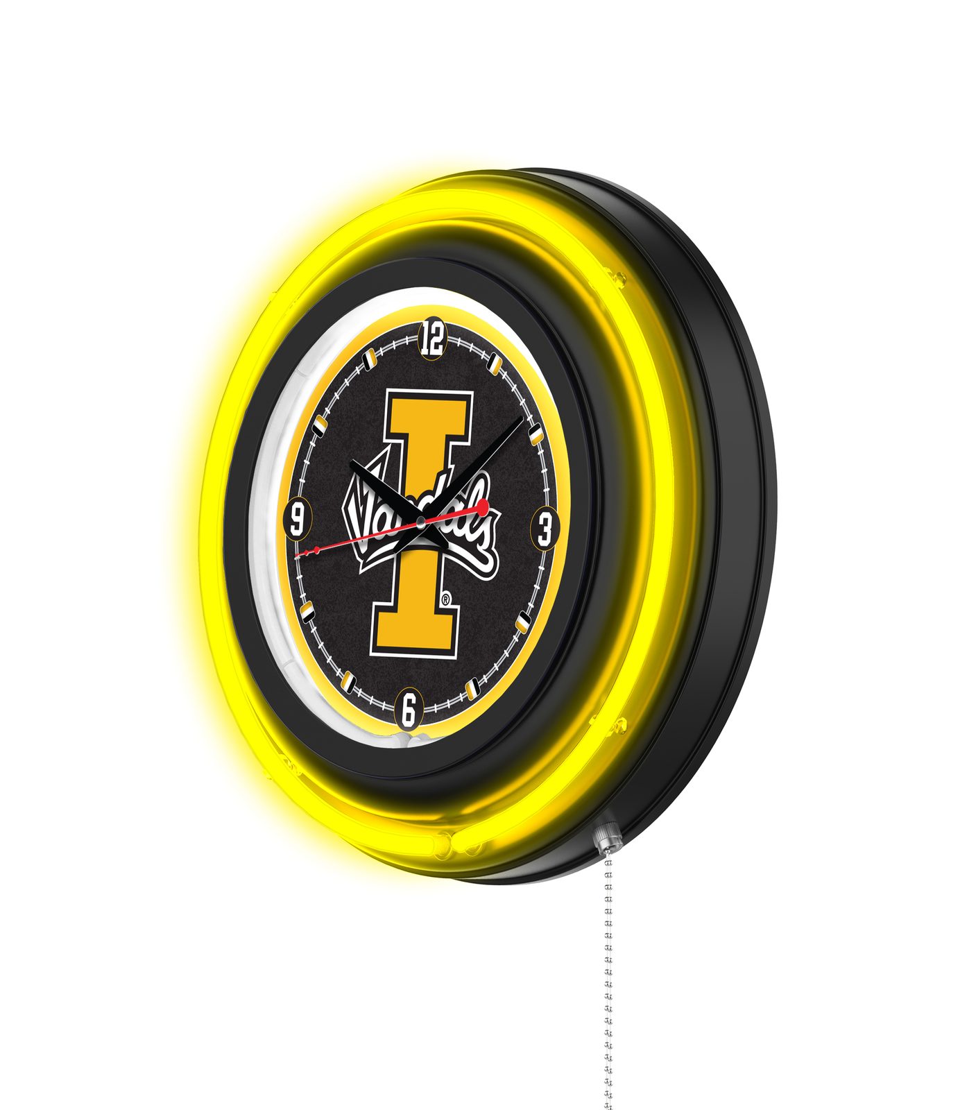 University of Idaho 15-Inch Neon Logo Clock in Black 2 University of Idaho 15-Inch Neon Logo Clock in Black - Image 2