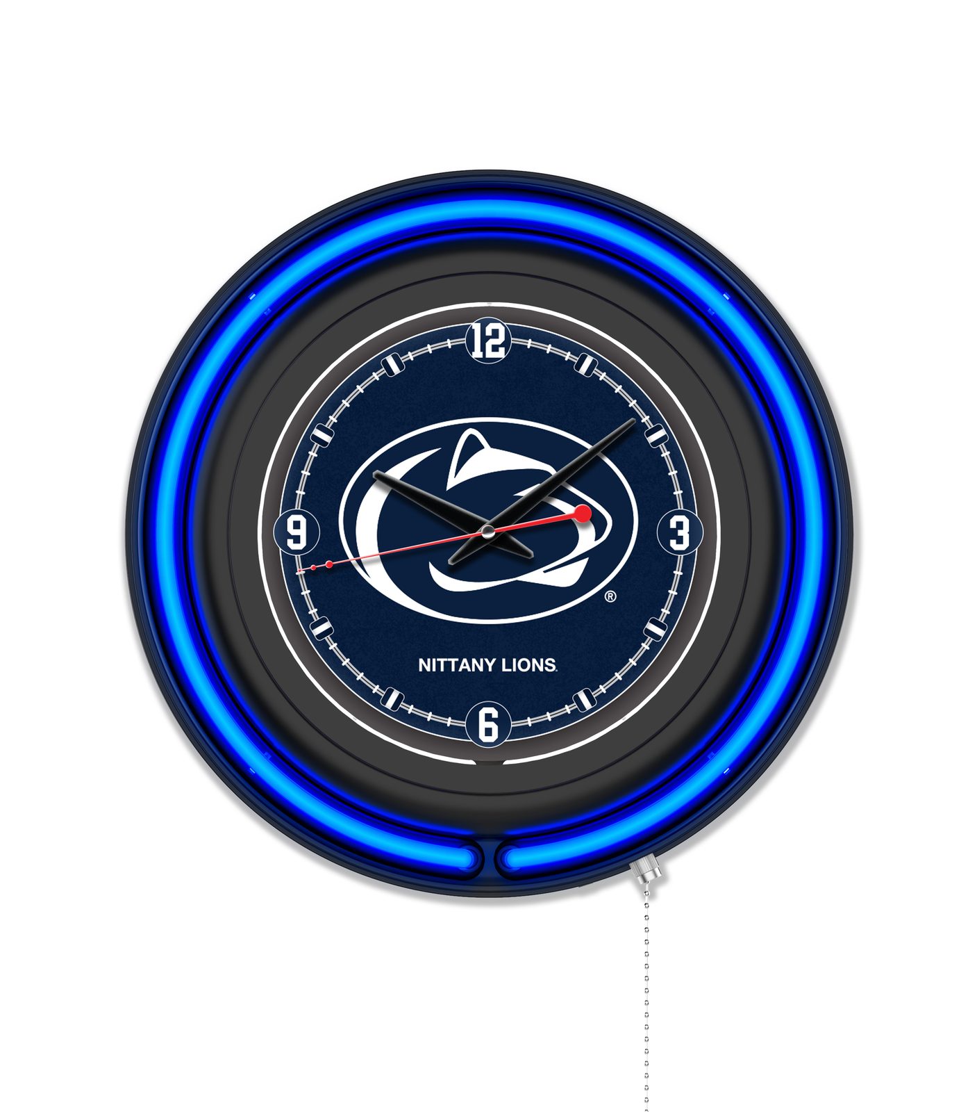 Pennsylvania State University 15-Inch Neon Logo Clock in Black 1 Pennsylvania State University 15-Inch Neon Logo Clock in Black