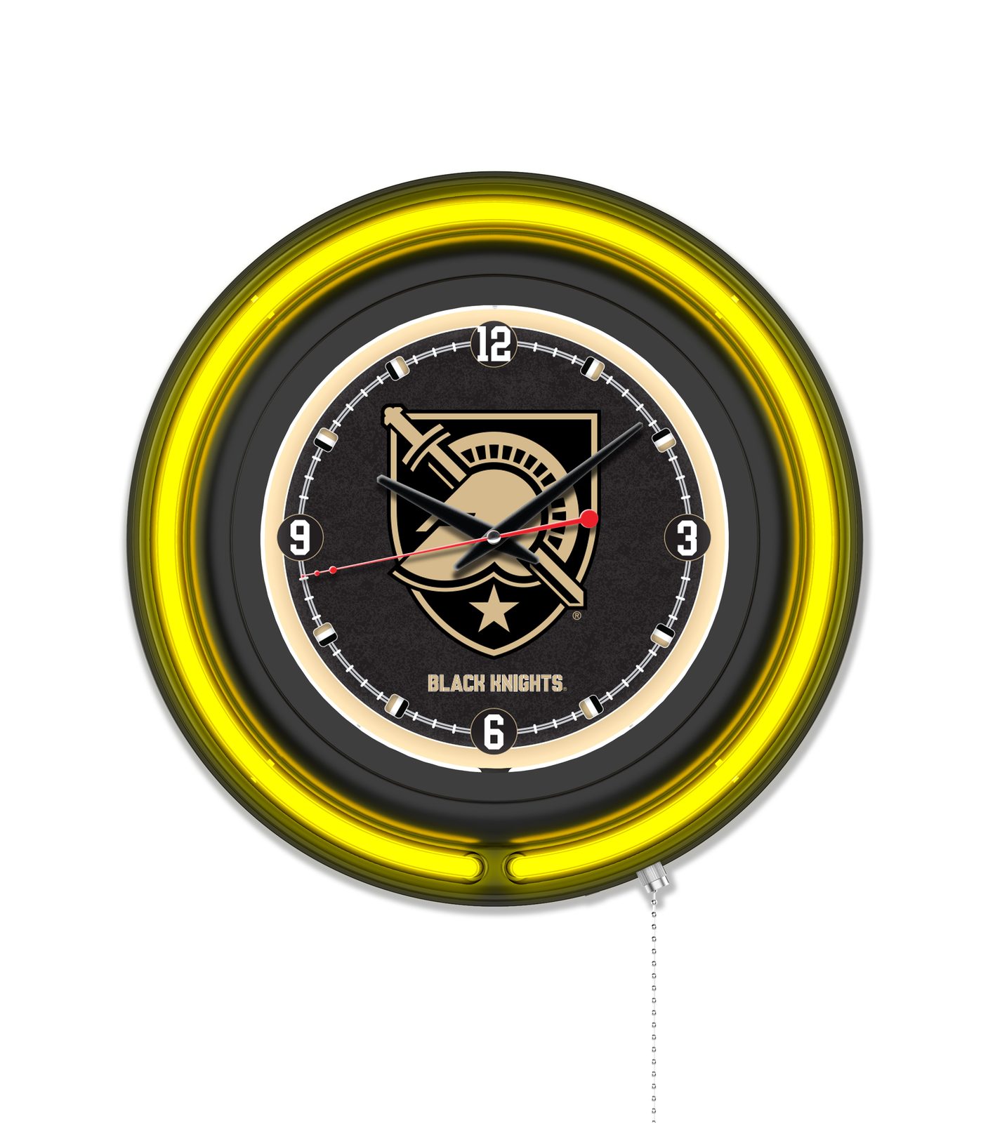 US Military Academy 15-Inch Neon Logo Clock in Black 1 US Military Academy 15-Inch Neon Logo Clock in Black