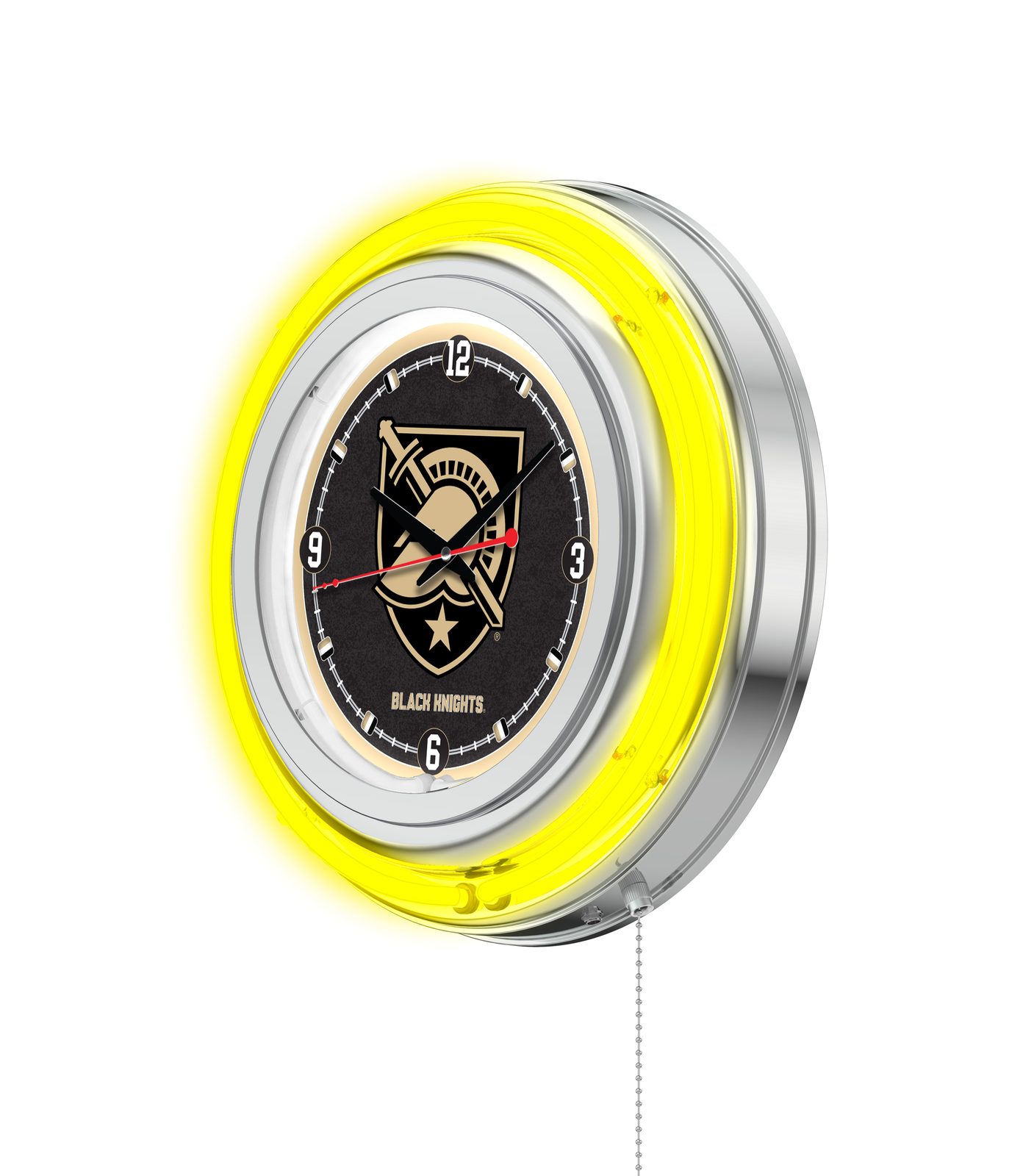 US Military Academy 15-Inch Neon Logo Clock in Chrome 2 US Military Academy 15-Inch Neon Logo Clock in Chrome - Image 2