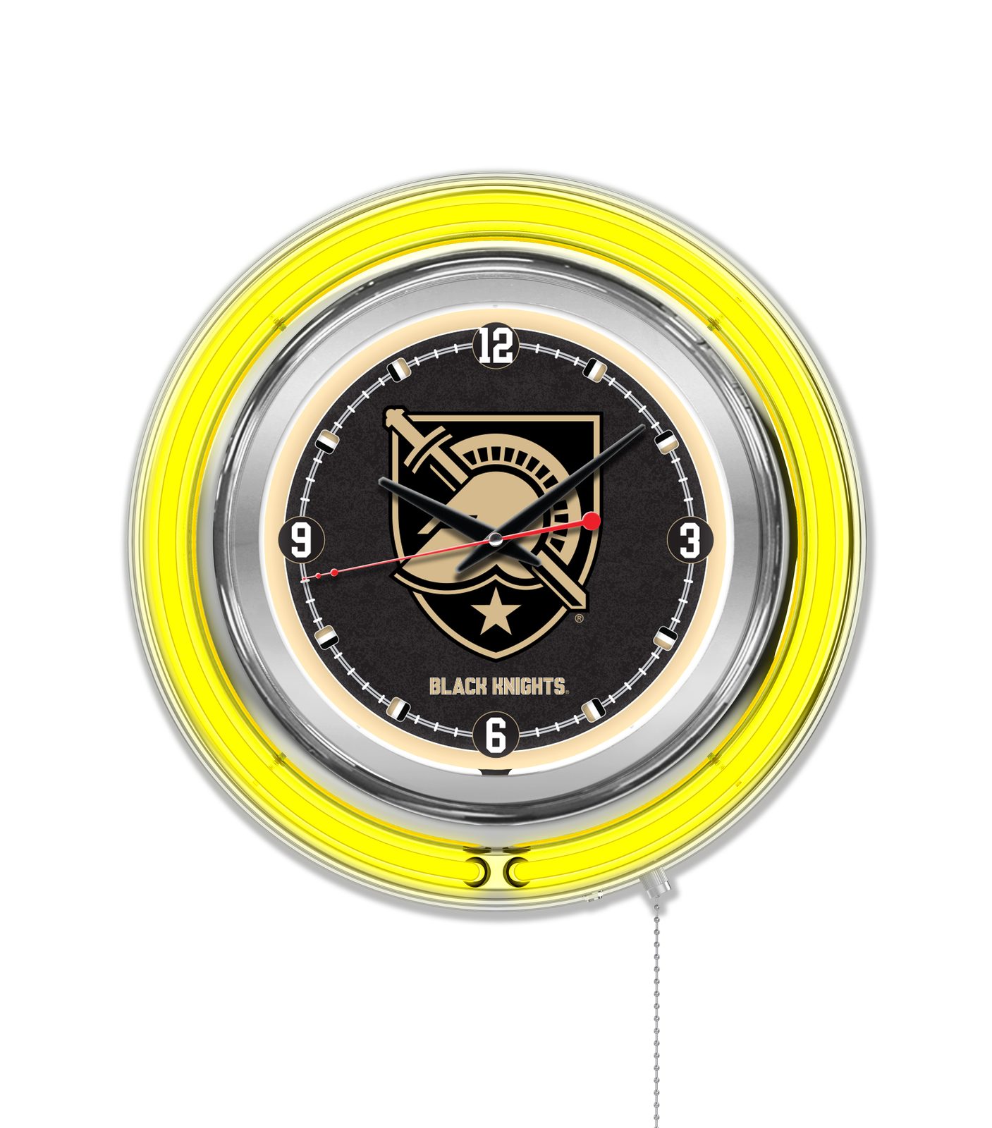 US Military Academy 15-Inch Neon Logo Clock in Chrome 1 US Military Academy 15-Inch Neon Logo Clock in Chrome