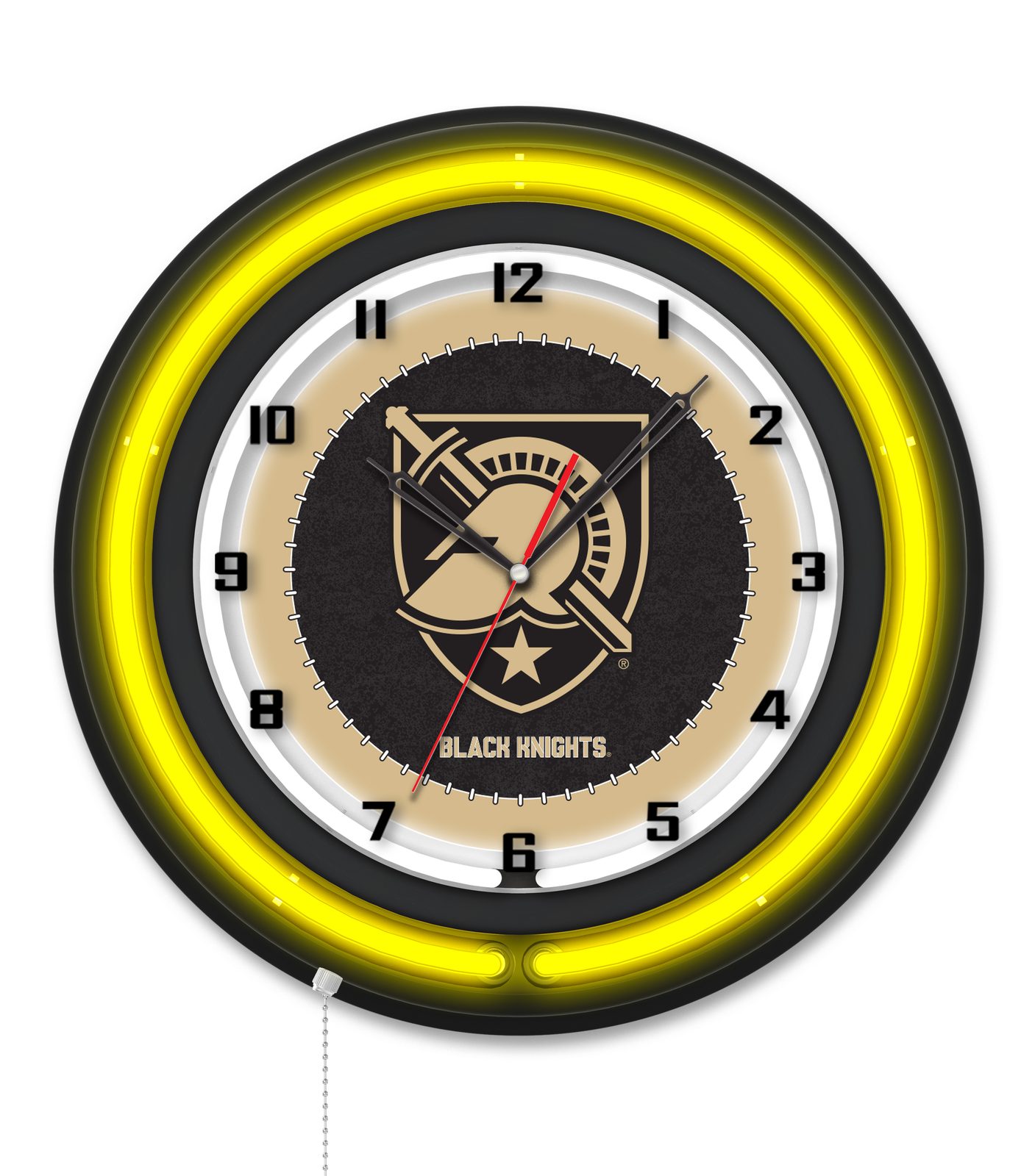 US Military Academy 19-Inch Neon Logo Clock in Black 1 US Military Academy 19-Inch Neon Logo Clock in Black