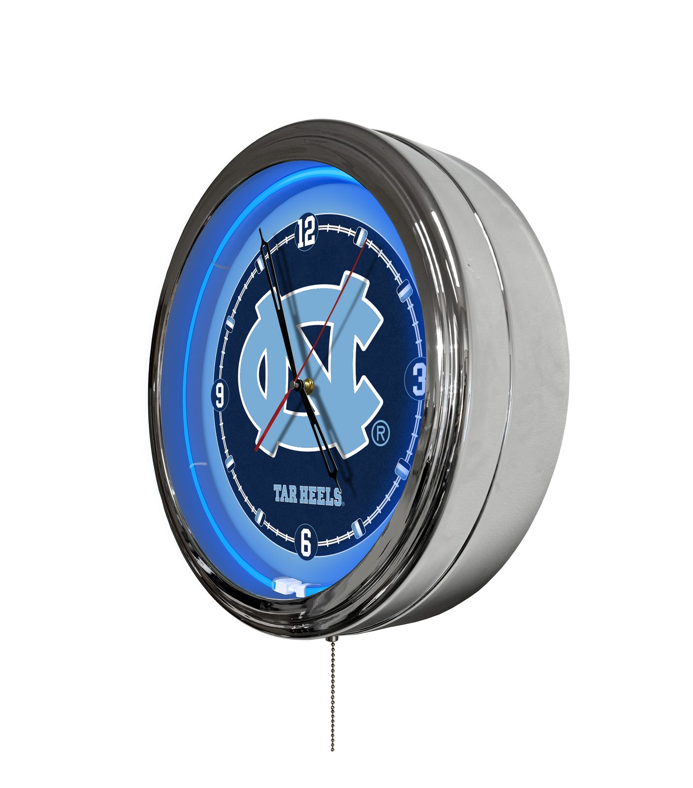 University of North Carolina 16-Inch LED Wall Clock in Chrome 2 University of North Carolina 16-Inch LED Wall Clock in Chrome - Image 2