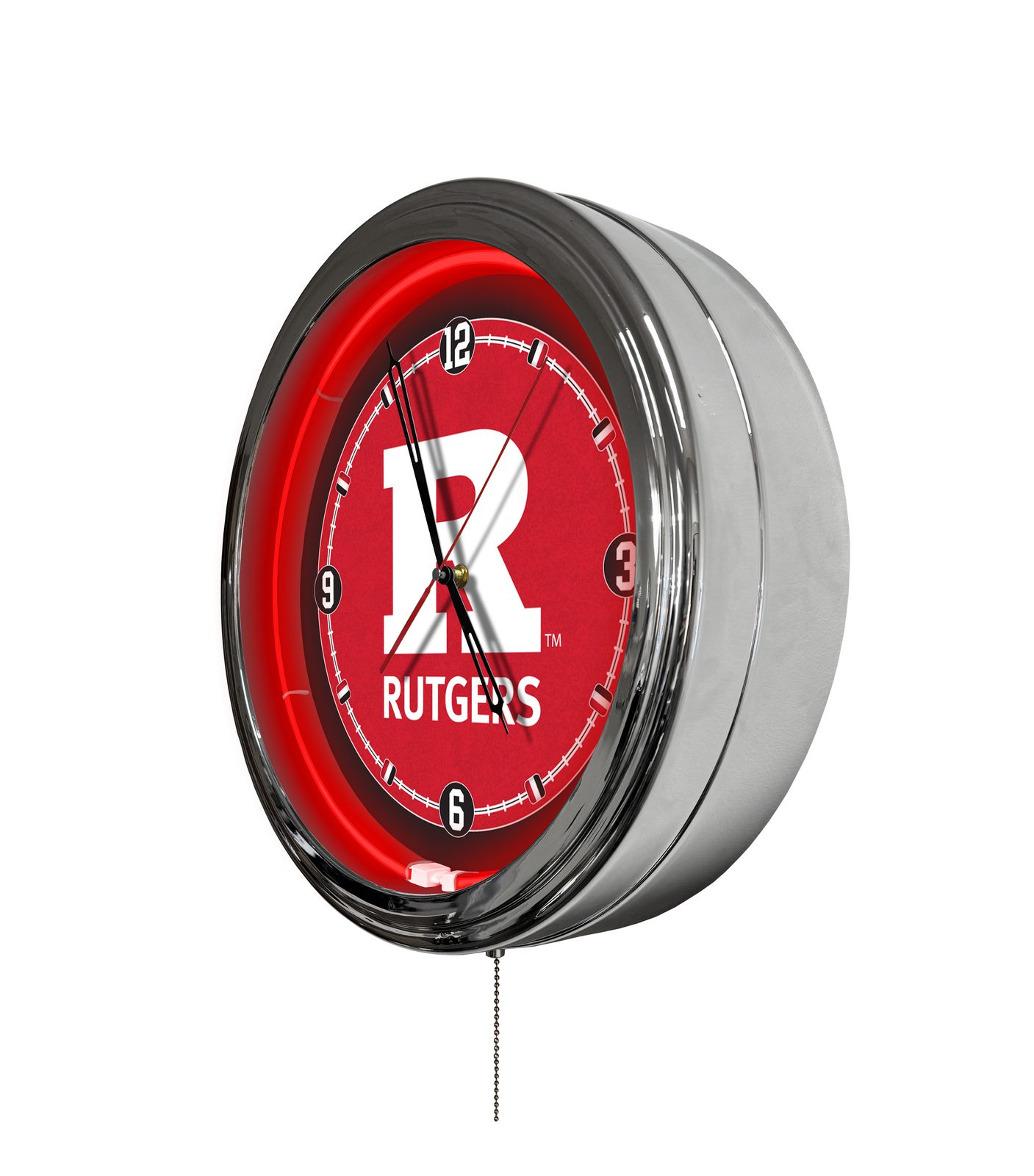Rutgers 16-Inch LED Wall Clock in Chrome 2 Rutgers 16-Inch LED Wall Clock in Chrome - Image 2