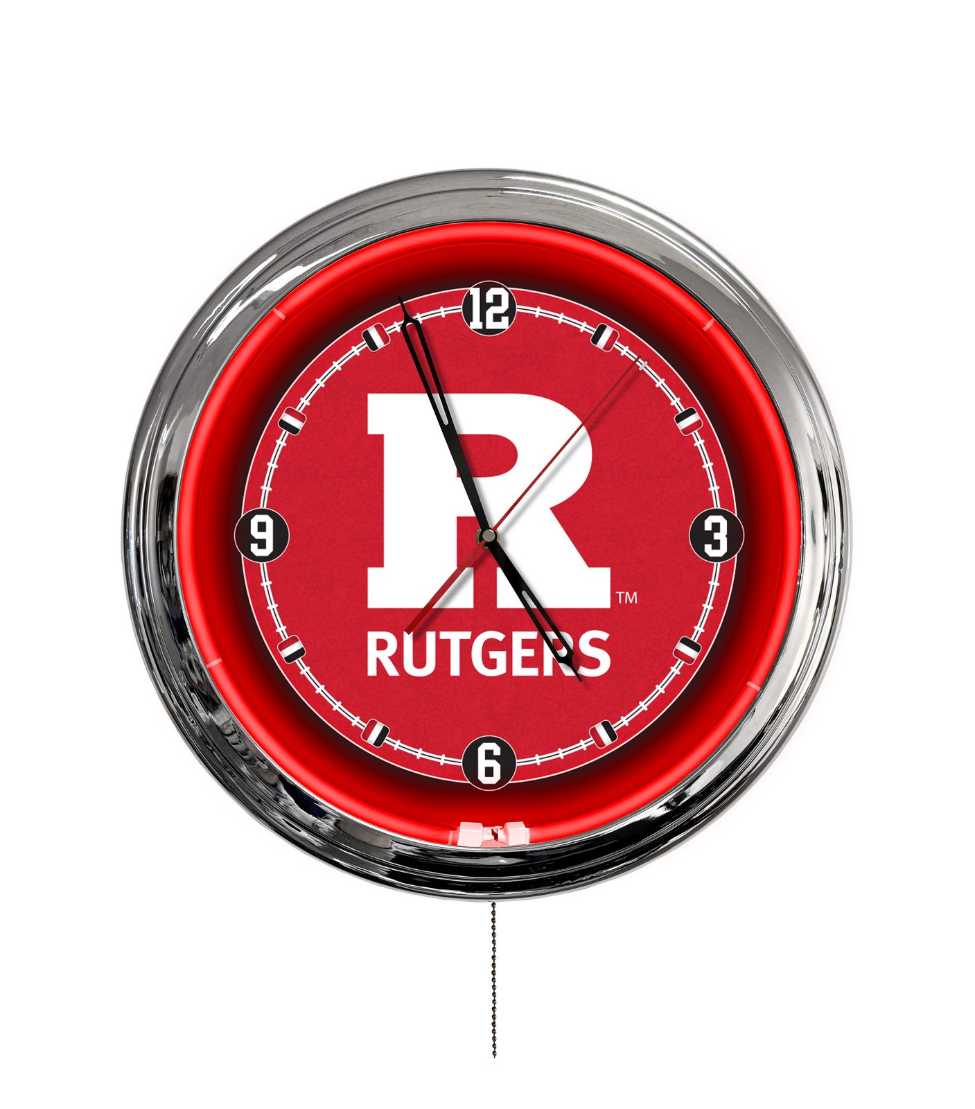 Rutgers 16-Inch LED Wall Clock in Chrome 1 Rutgers 16-Inch LED Wall Clock in Chrome