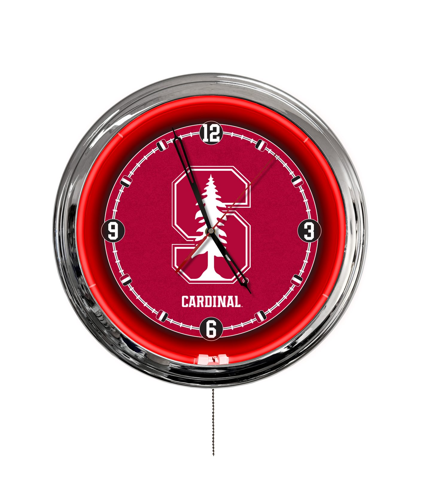 Stanford University 16-Inch LED Wall Clock in Chrome 1 Stanford University 16-Inch LED Wall Clock in Chrome