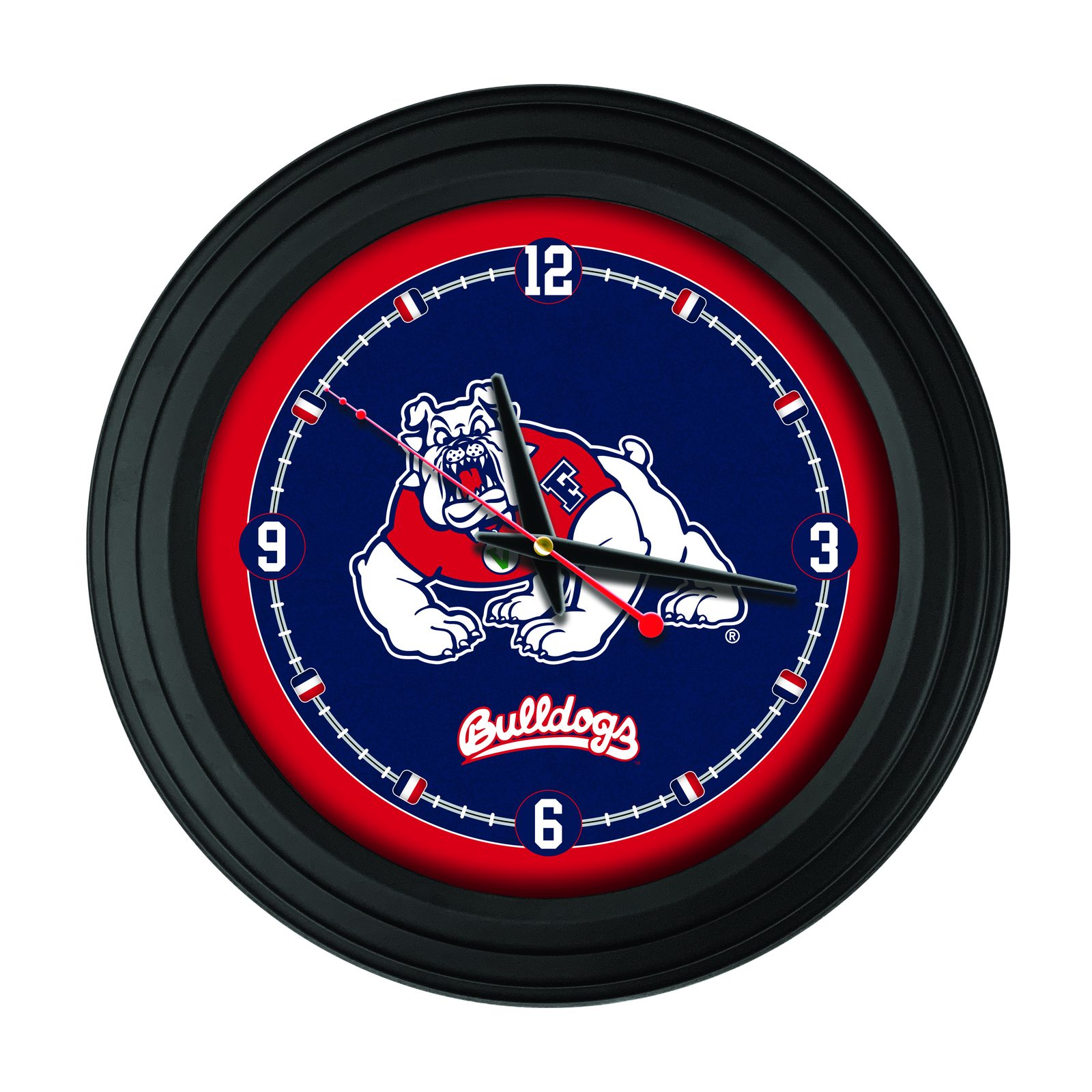 Fresno State University 15-Inch Wall Clock in Black 1 Fresno State University 15-Inch Wall Clock in Black