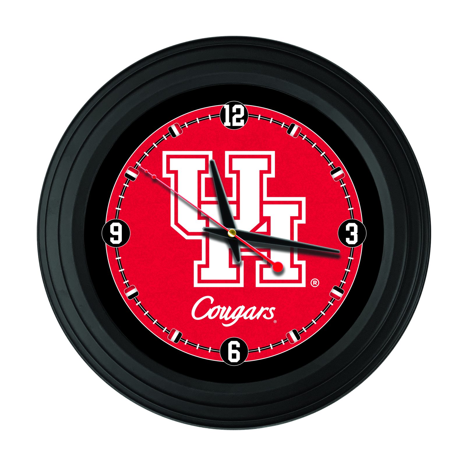 University of Houston 15-Inch Wall Clock in Black 1 University of Houston 15-Inch Wall Clock in Black