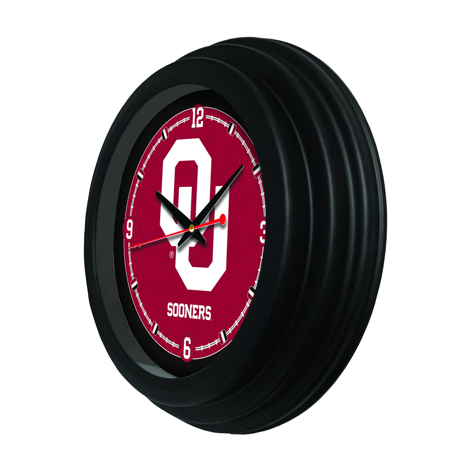 Oklahoma University 15-Inch Wall Clock in Black 2 Oklahoma University 15-Inch Wall Clock in Black - Image 2