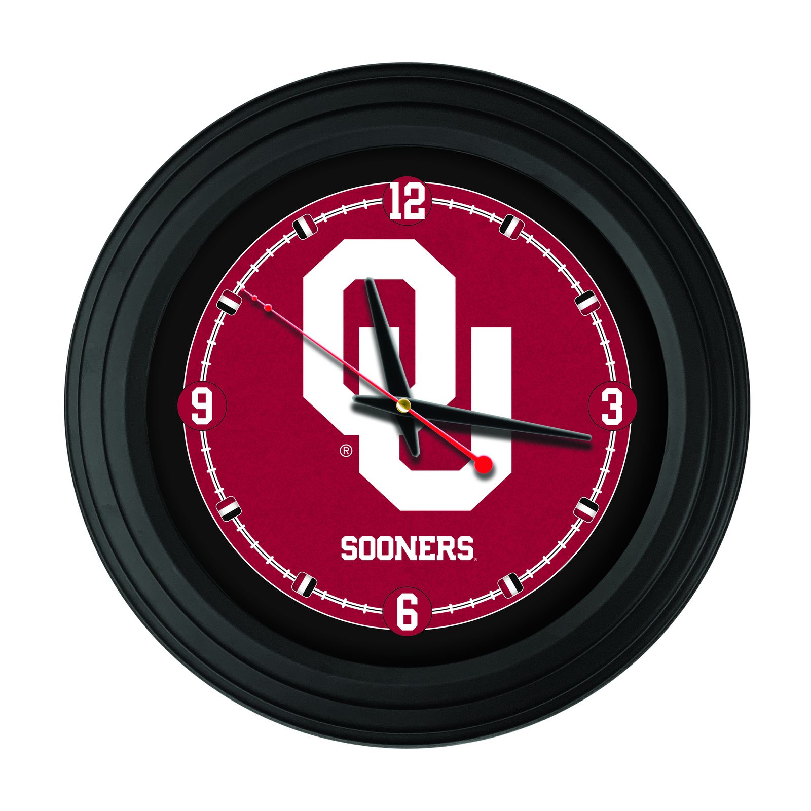 Oklahoma University 15-Inch Wall Clock in Black 1 Oklahoma University 15-Inch Wall Clock in Black