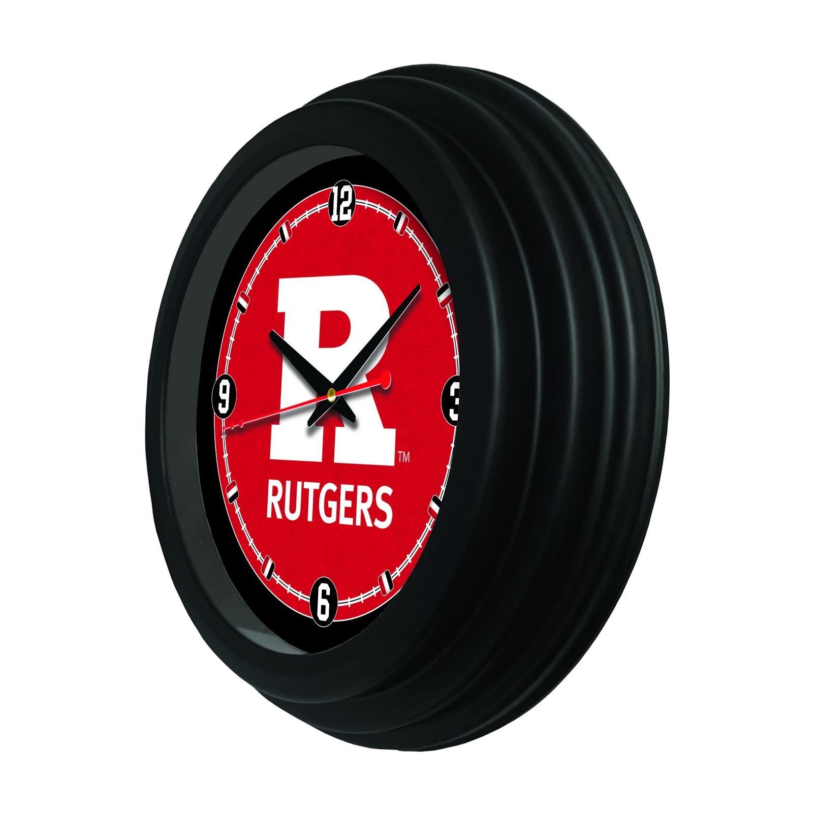 Rutgers 15-Inch Wall Clock in Black 2 Rutgers 15-Inch Wall Clock in Black - Image 2