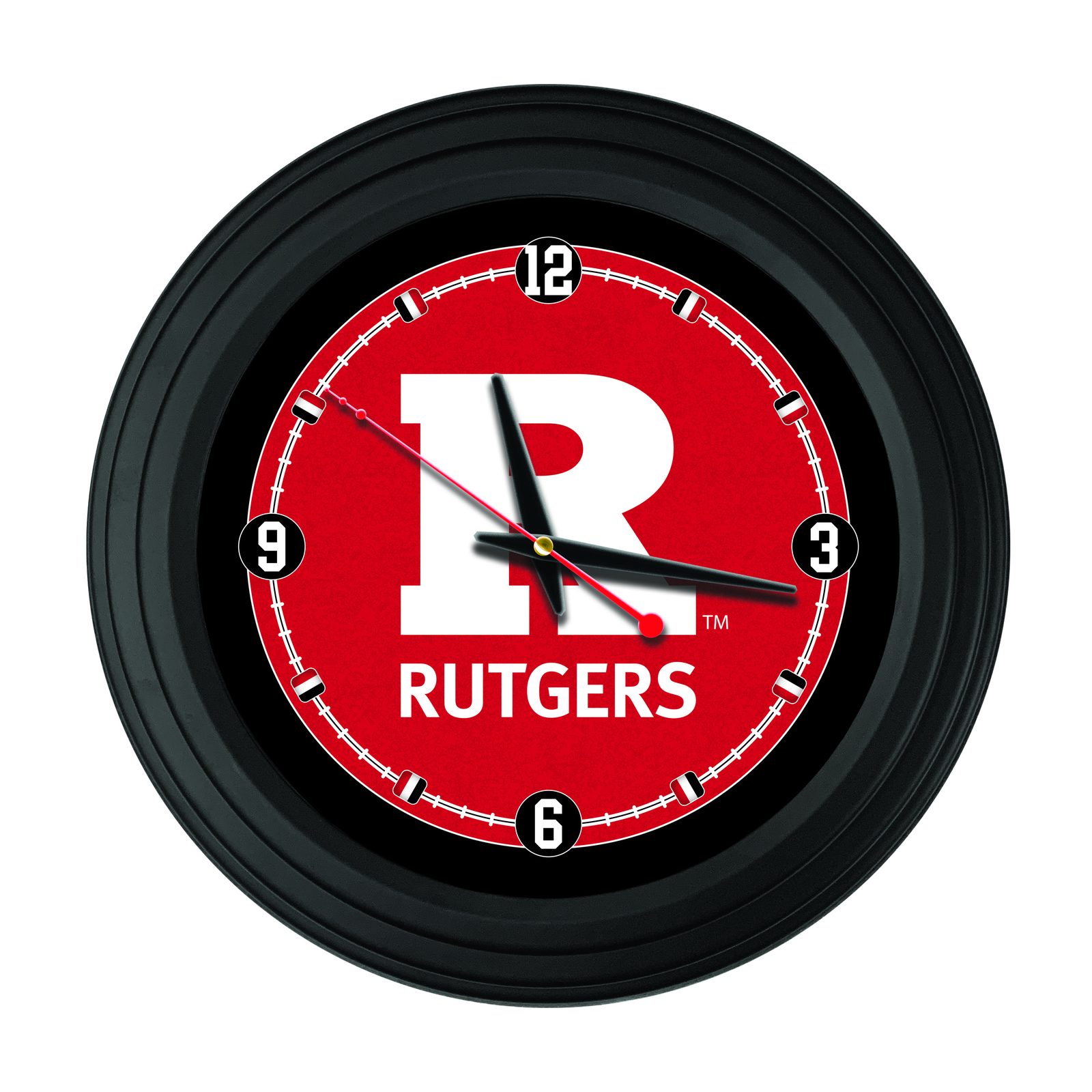 Rutgers 15-Inch Wall Clock in Black 1 Rutgers 15-Inch Wall Clock in Black