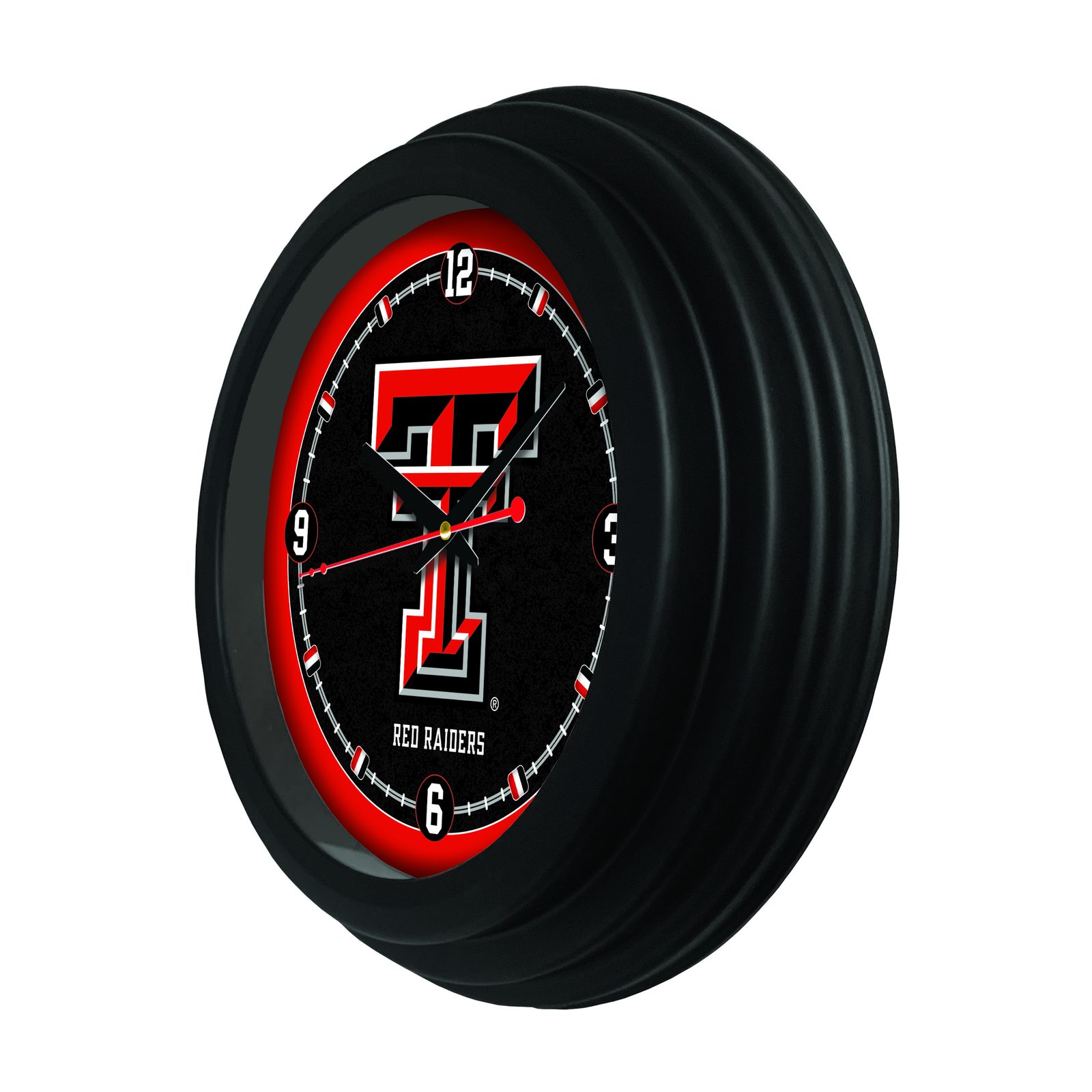 Texas Tech University 15-Inch Wall Clock in Black 2 Texas Tech University 15-Inch Wall Clock in Black - Image 2