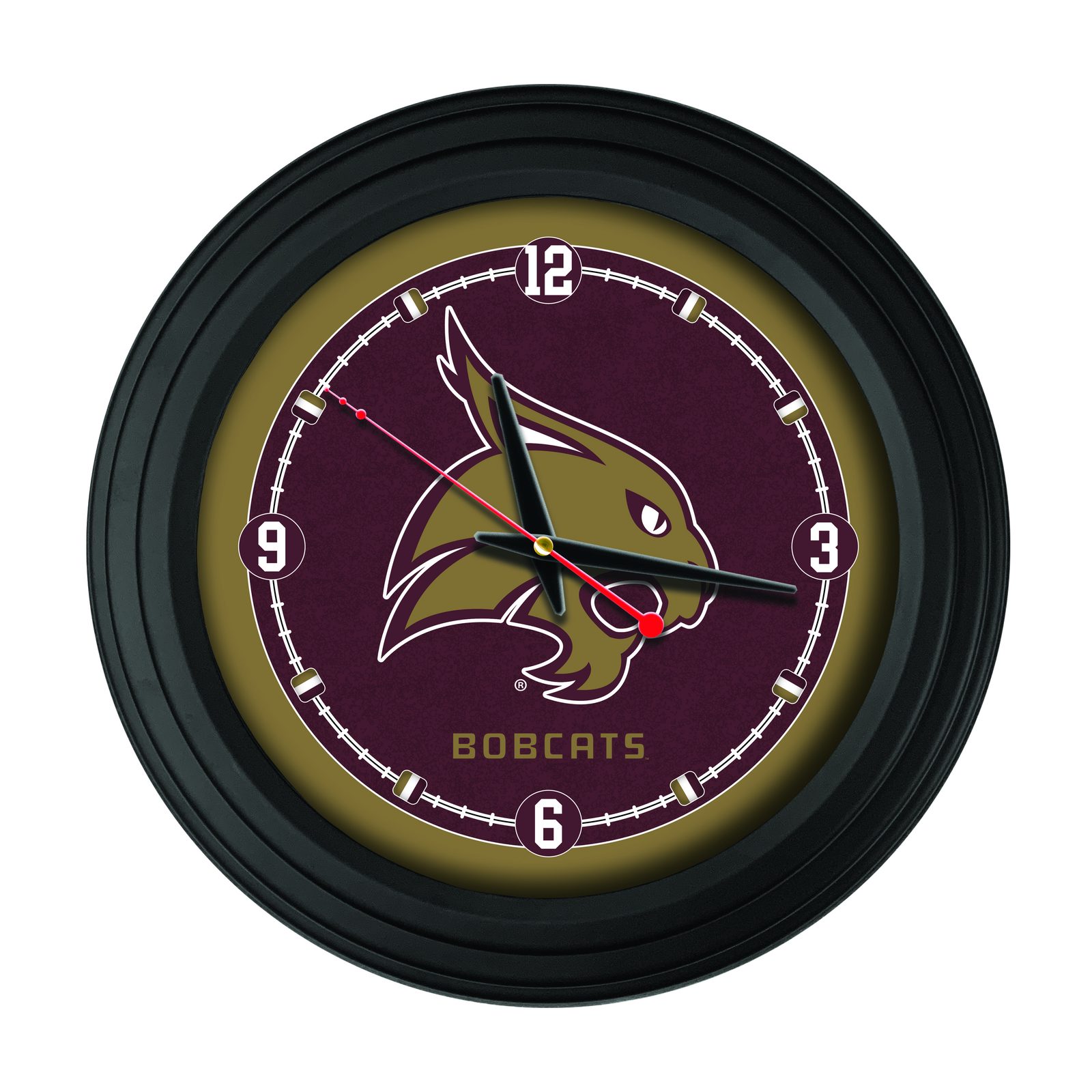 Texas State University 15-Inch Wall Clock in Black 1 Texas State University 15-Inch Wall Clock in Black