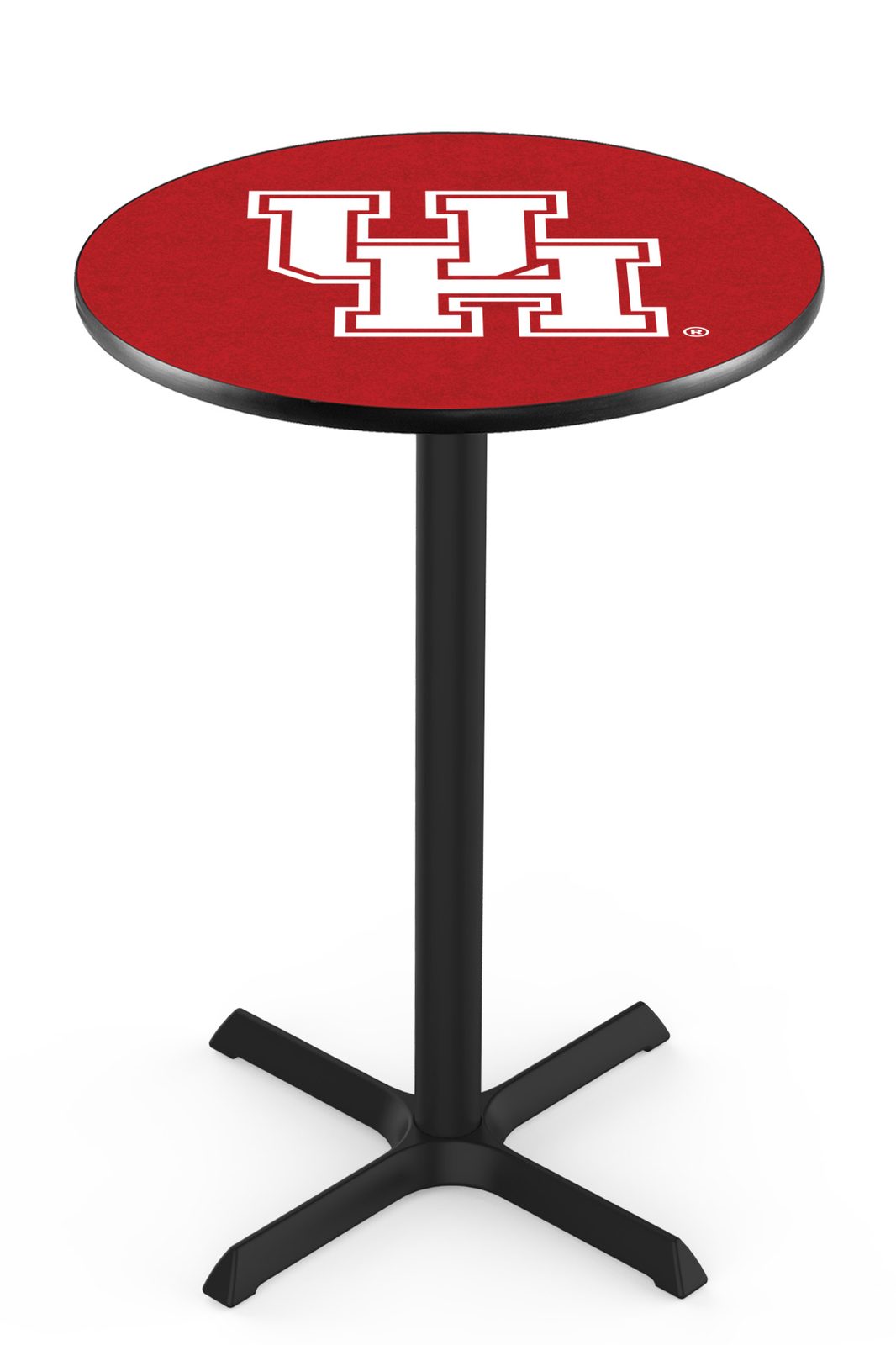 University of Houston 36-Inch Pub Table with 30-Inch Top, Cross Base Base, and Black Wrinkle Finish 1 University of Houston 36-Inch Pub Table with 30-Inch Top, Cross Base Base, and Black Wrinkle Finish