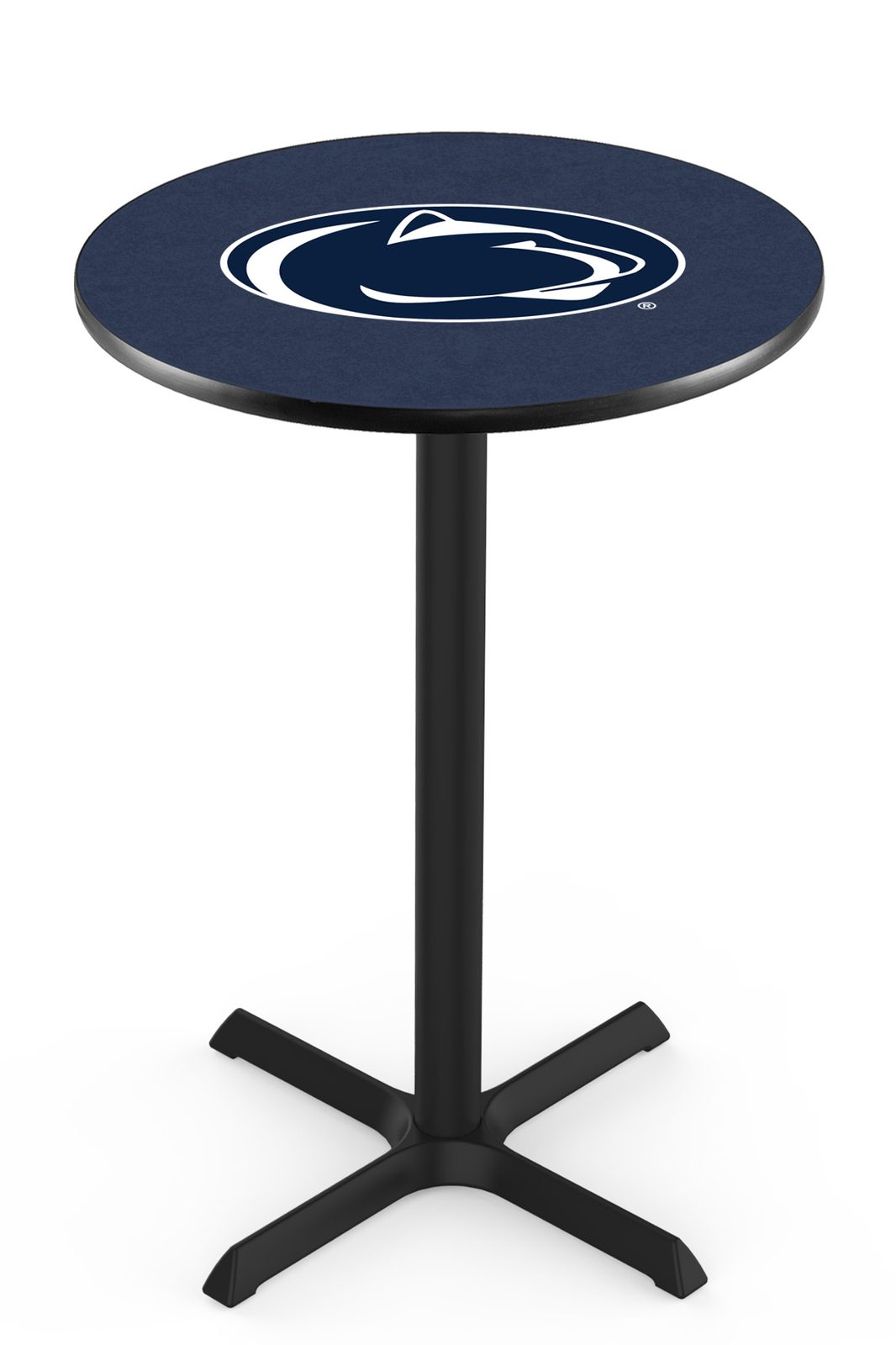 Pennsylvania State University 42-Inch Pub Table with 36-Inch Top, Cross Base Base, and Black Wrinkle Finish 1 Pennsylvania State University 42-Inch Pub Table with 36-Inch Top, Cross Base Base, and Black Wrinkle Finish