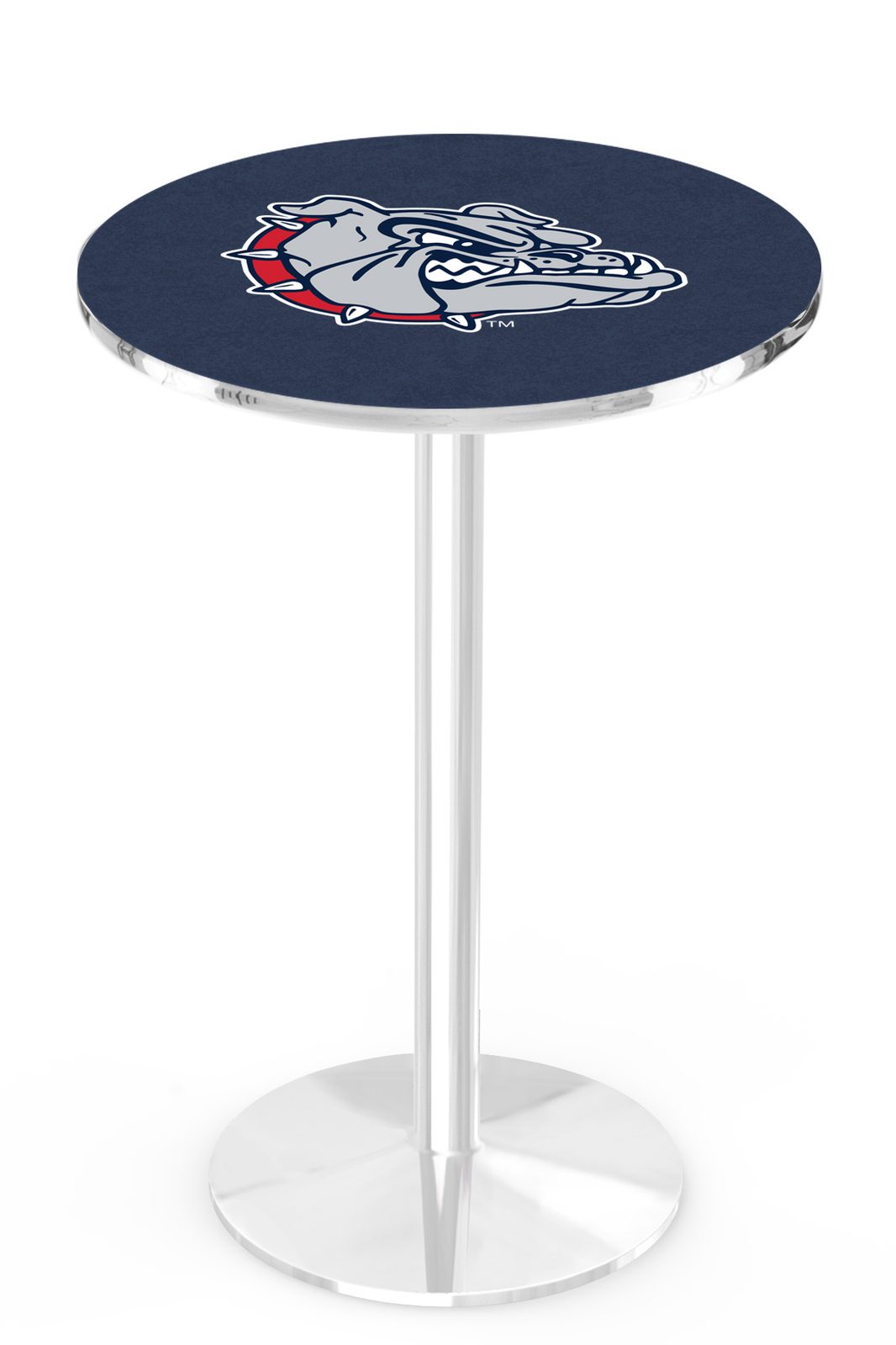 Gonzaga 42-Inch Pub Table with 36-Inch Top, Round Base Base, and Chrome Finish 1 Gonzaga 42-Inch Pub Table with 36-Inch Top, Round Base Base, and Chrome Finish