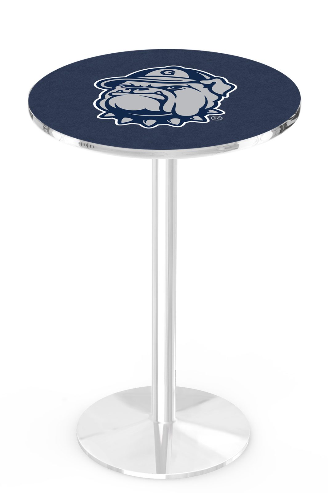 Georgetown University 36-Inch Pub Table with 36-Inch Top, Round Base Base, and Chrome Finish 1 Georgetown University 36-Inch Pub Table with 36-Inch Top, Round Base Base, and Chrome Finish