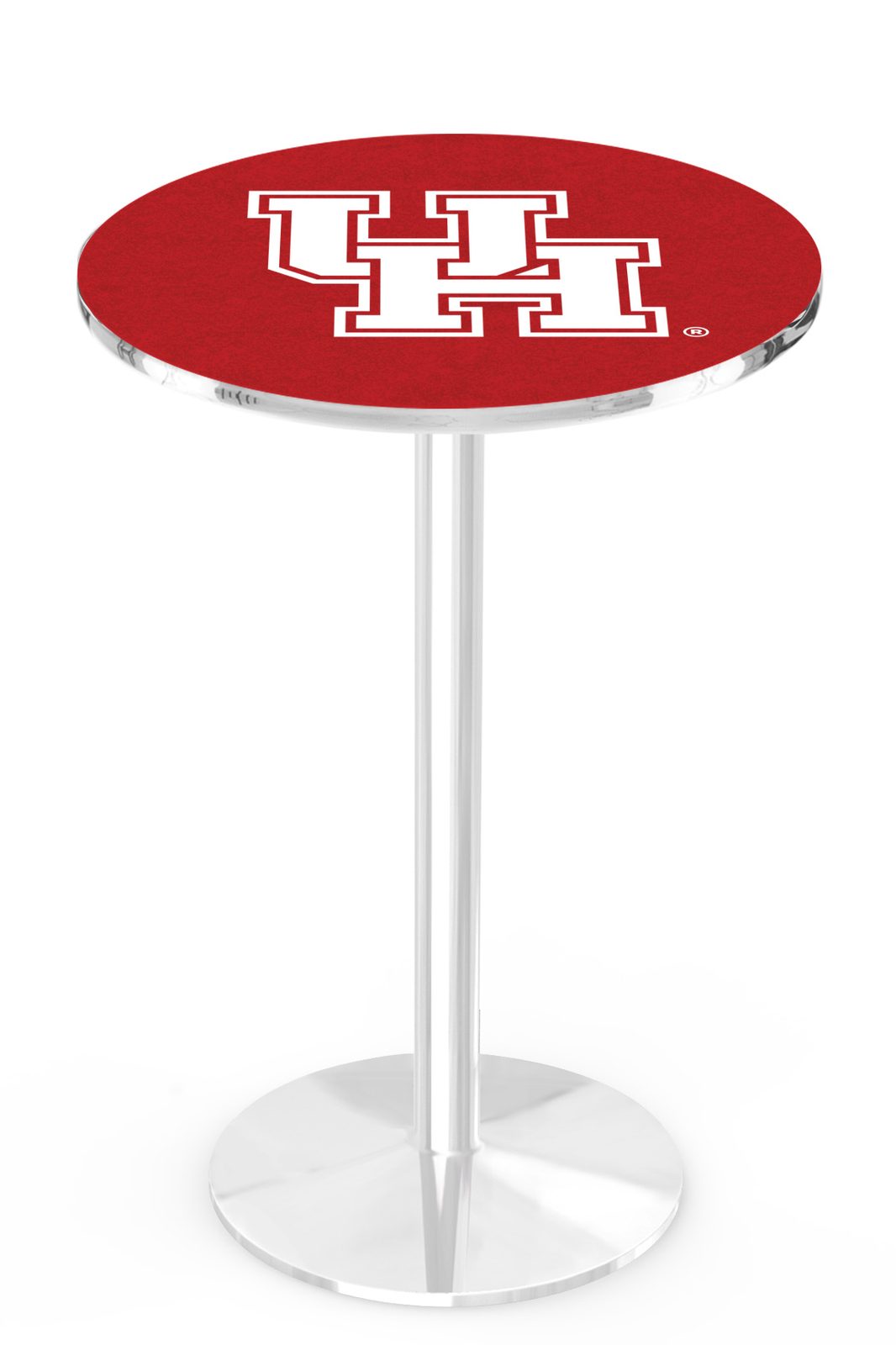 University of Houston 36-Inch Pub Table with 36-Inch Top, Round Base Base, and Chrome Finish 1 University of Houston 36-Inch Pub Table with 36-Inch Top, Round Base Base, and Chrome Finish