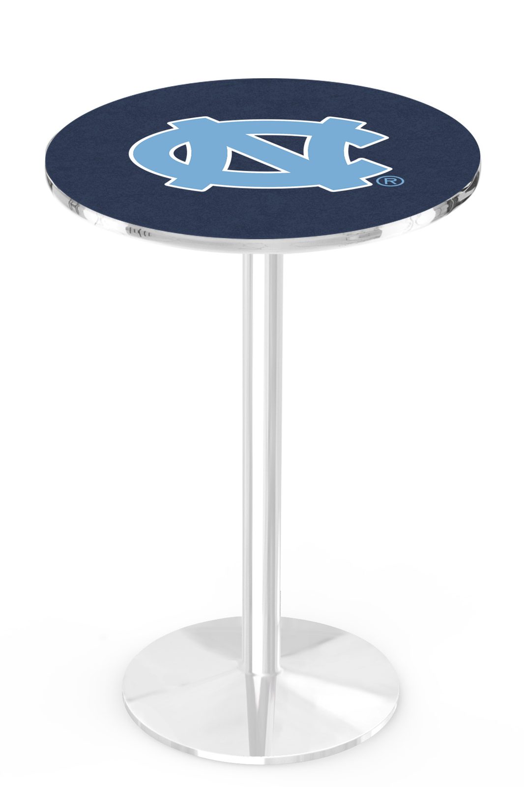 University of North Carolina 36-Inch Pub Table with 30-Inch Top, Round Base Base, and Chrome Finish 1 University of North Carolina 36-Inch Pub Table with 30-Inch Top, Round Base Base, and Chrome Finish