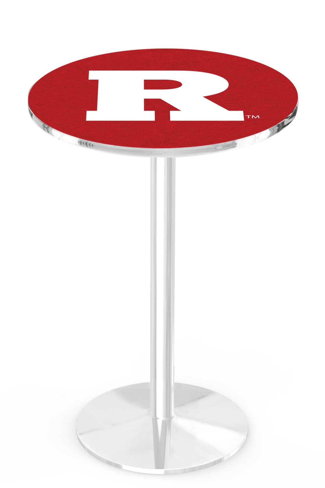 Rutgers 36-Inch Pub Table with 30-Inch Top, Round Base Base, and Chrome Finish 1 Rutgers 36-Inch Pub Table with 30-Inch Top, Round Base Base, and Chrome Finish
