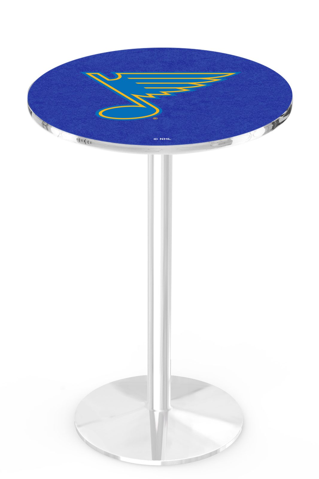 St Louis Blues 36-Inch Pub Table with 36-Inch Top, Round Base Base, and Chrome Finish 1 St Louis Blues 36-Inch Pub Table with 36-Inch Top, Round Base Base, and Chrome Finish