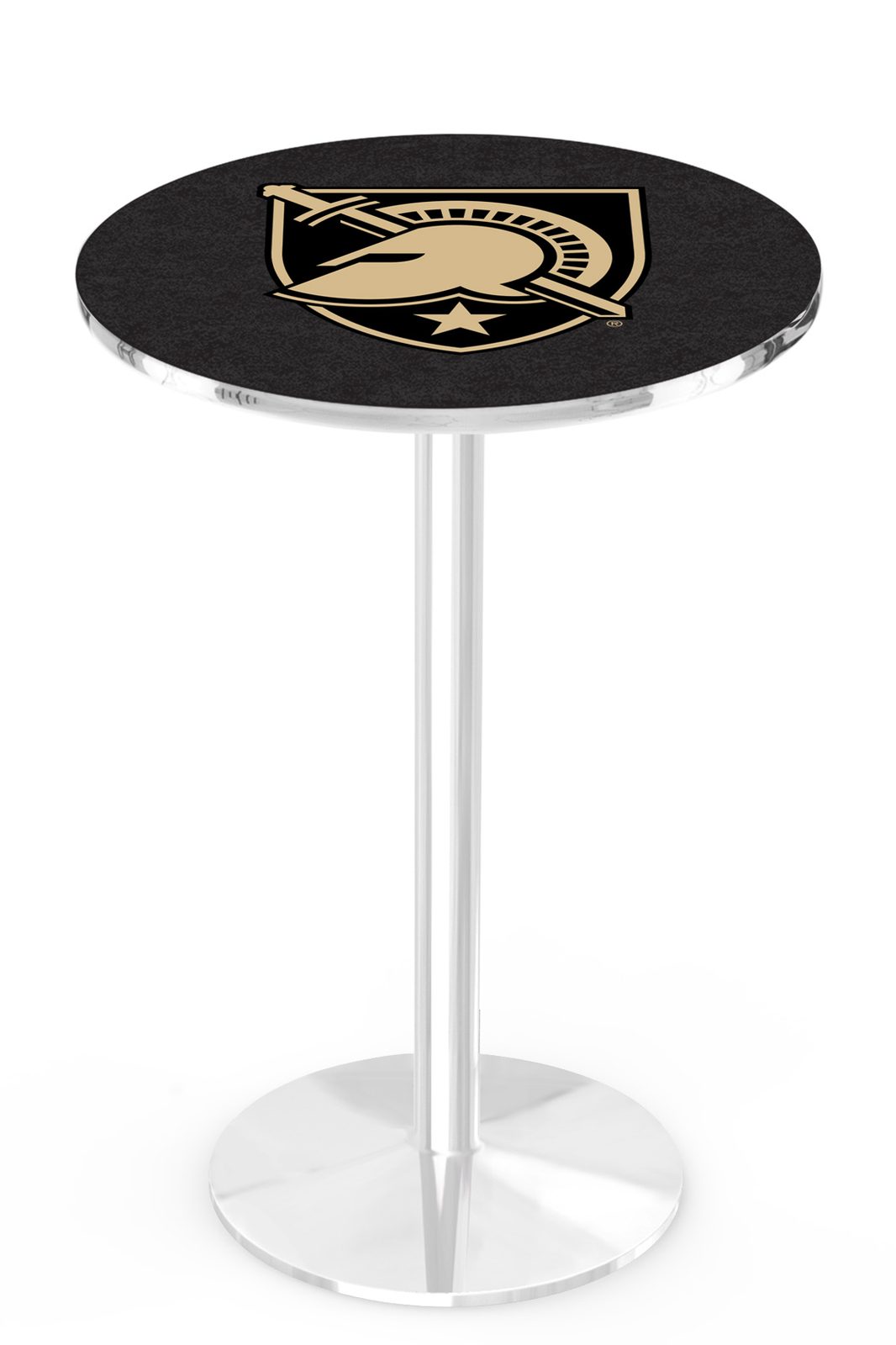 US Military Academy 42-Inch Pub Table with 30-Inch Top, Round Base Base, and Chrome Finish 1 US Military Academy 42-Inch Pub Table with 30-Inch Top, Round Base Base, and Chrome Finish