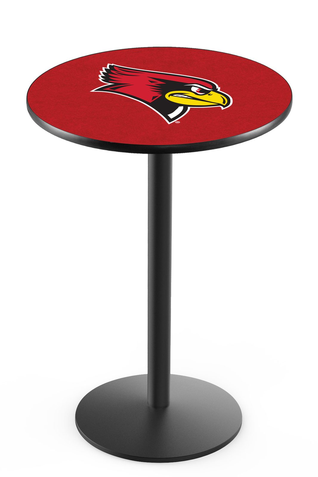Illinois State University 36-Inch Pub Table with 36-Inch Top, Round Base Base, and Black Wrinkle Finish 1 Illinois State University 36-Inch Pub Table with 36-Inch Top, Round Base Base, and Black Wrinkle Finish