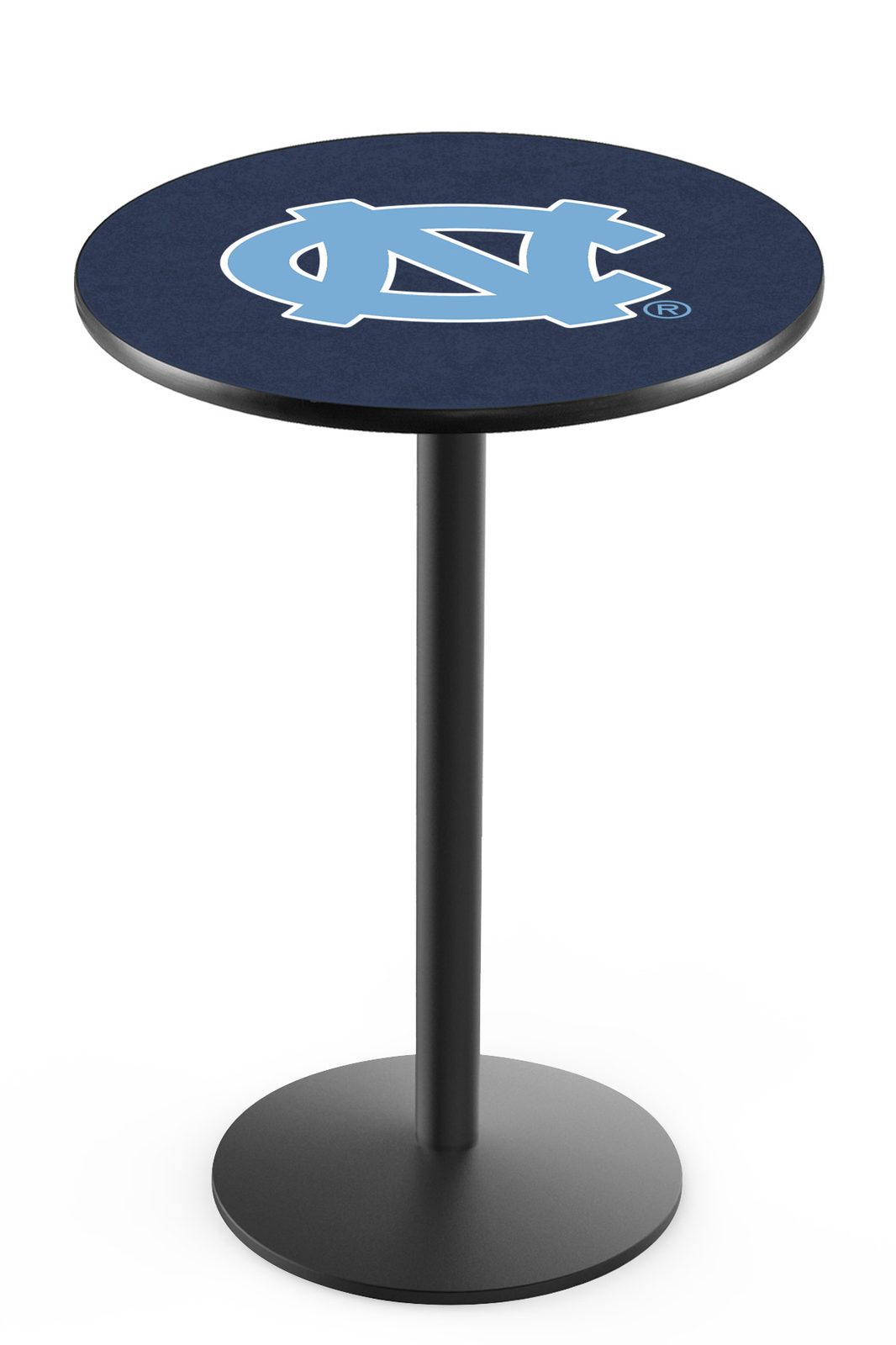 University of North Carolina 36-Inch Pub Table with 30-Inch Top, Round Base Base, and Black Wrinkle Finish 1 University of North Carolina 36-Inch Pub Table with 30-Inch Top, Round Base Base, and Black Wrinkle Finish