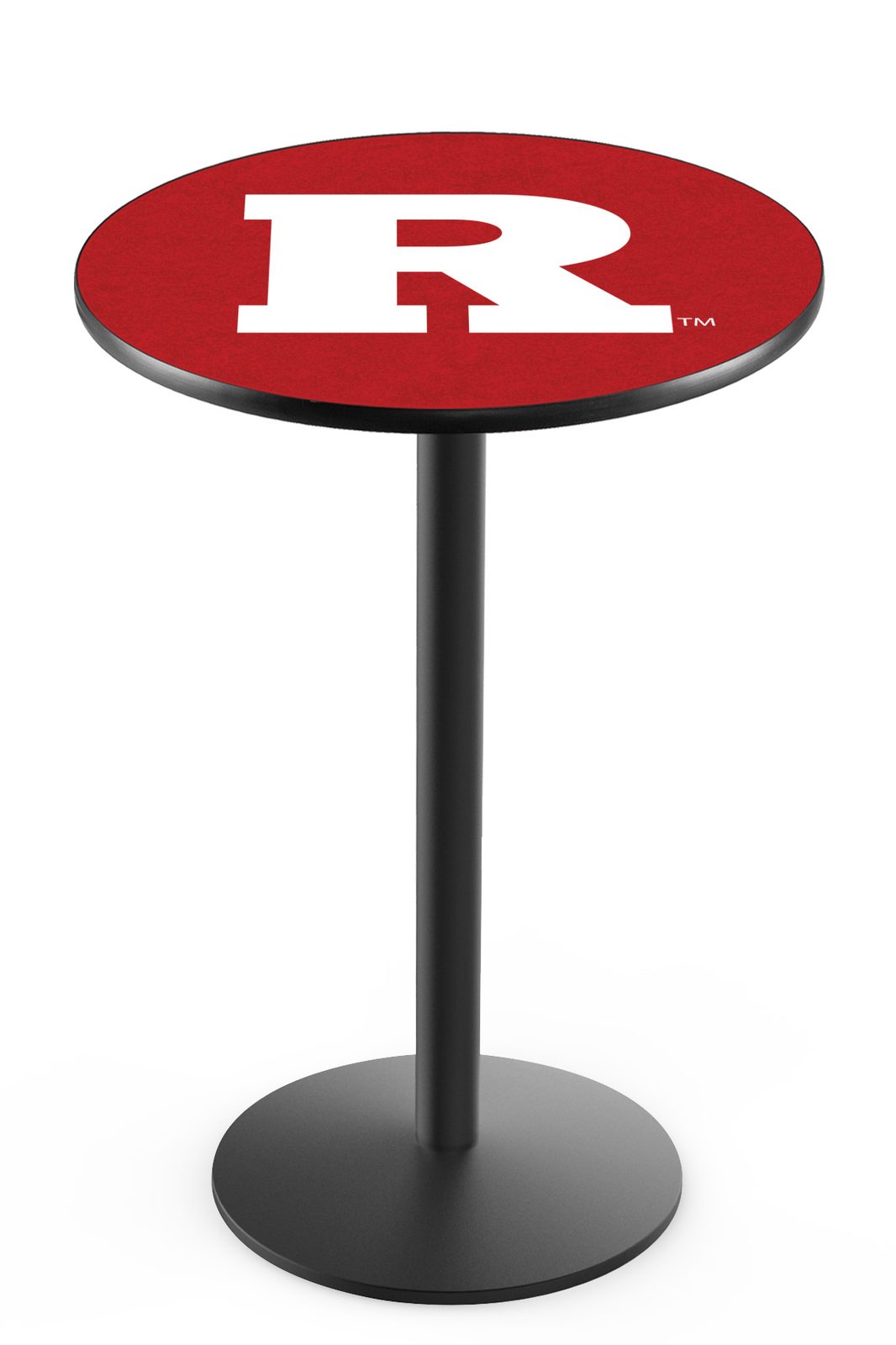 Rutgers 36-Inch Pub Table with 36-Inch Top, Round Base Base, and Black Wrinkle Finish 1 Rutgers 36-Inch Pub Table with 36-Inch Top, Round Base Base, and Black Wrinkle Finish