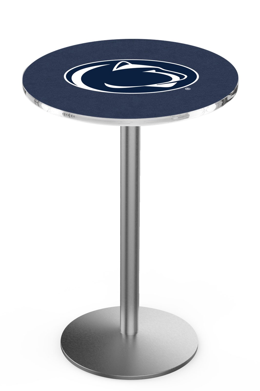 Pennsylvania State University 36-Inch Pub Table with 36-Inch Top, Round Base Base, and Stainless Finish 1 Pennsylvania State University 36-Inch Pub Table with 36-Inch Top, Round Base Base, and Stainless Finish