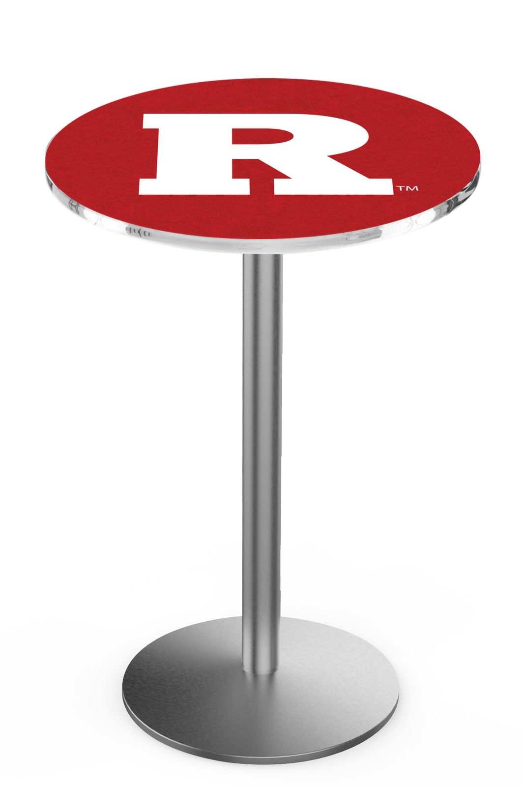 Rutgers 42-Inch Pub Table with 30-Inch Top, Round Base Base, and Stainless Finish 1 Rutgers 42-Inch Pub Table with 30-Inch Top, Round Base Base, and Stainless Finish