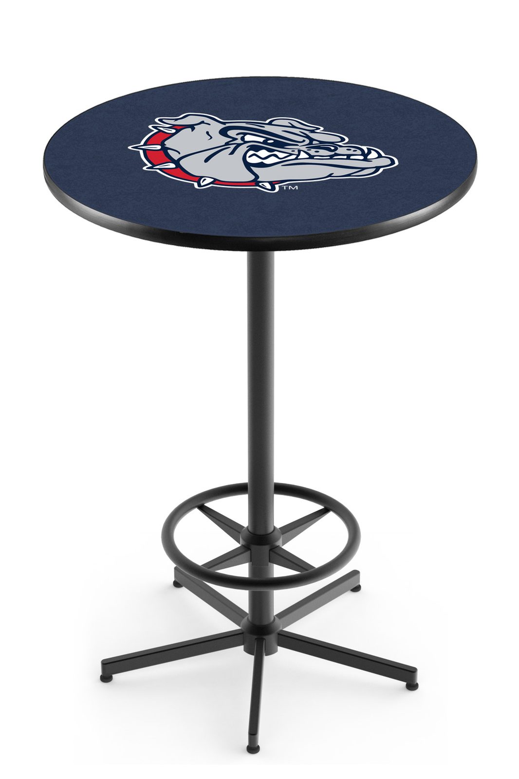 Gonzaga 42-Inch Pub Table with 36-Inch Top, Star Base Base, and Black Wrinkle Finish 1 Gonzaga 42-Inch Pub Table with 36-Inch Top, Star Base Base, and Black Wrinkle Finish