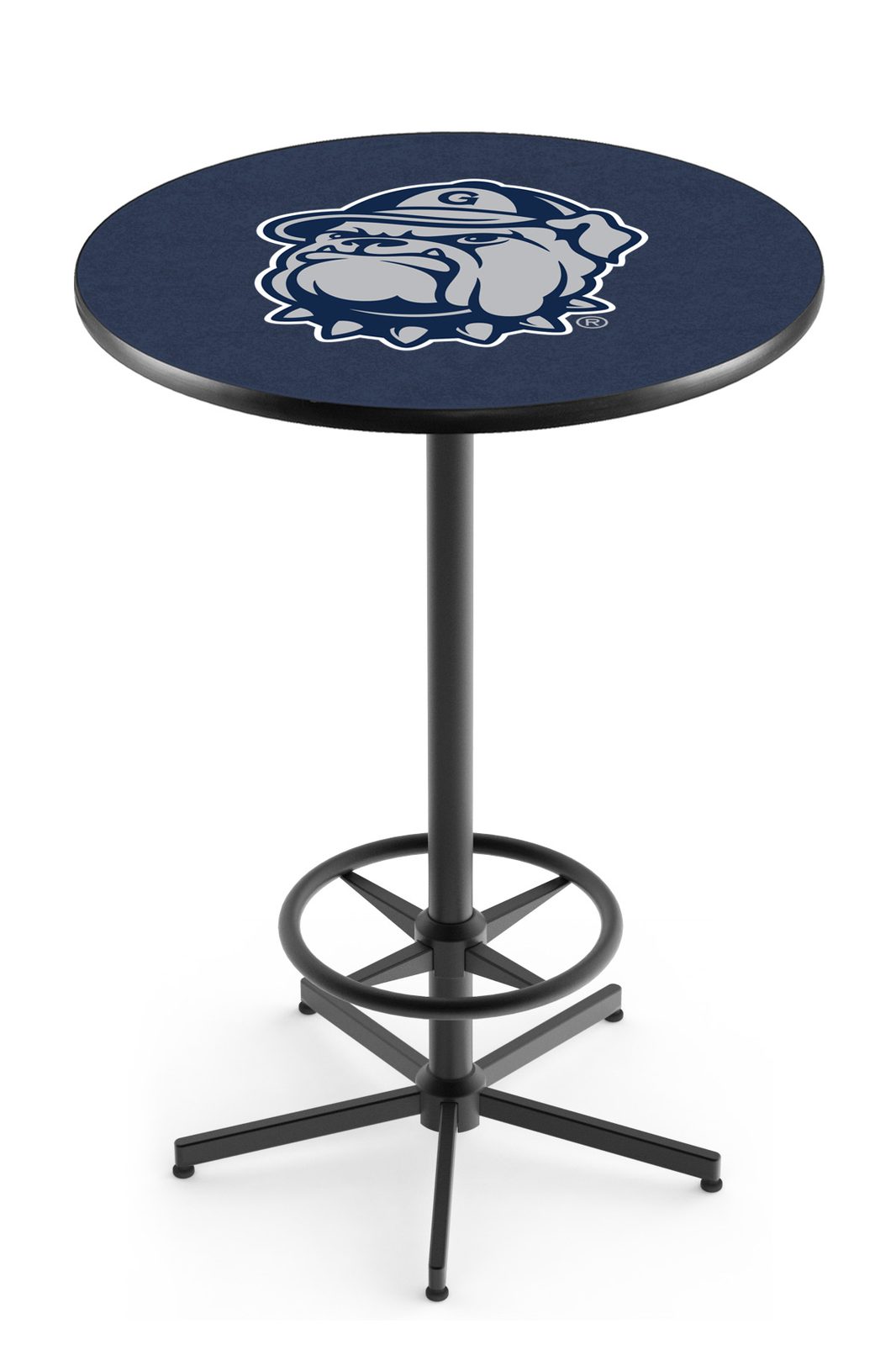 Georgetown University 42-Inch Pub Table with 36-Inch Top, Star Base Base, and Black Wrinkle Finish 1 Georgetown University 42-Inch Pub Table with 36-Inch Top, Star Base Base, and Black Wrinkle Finish
