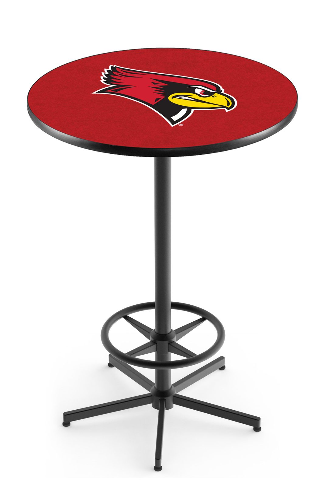Illinois State University 42-Inch Pub Table with 36-Inch Top, Star Base Base, and Black Wrinkle Finish 1 Illinois State University 42-Inch Pub Table with 36-Inch Top, Star Base Base, and Black Wrinkle Finish