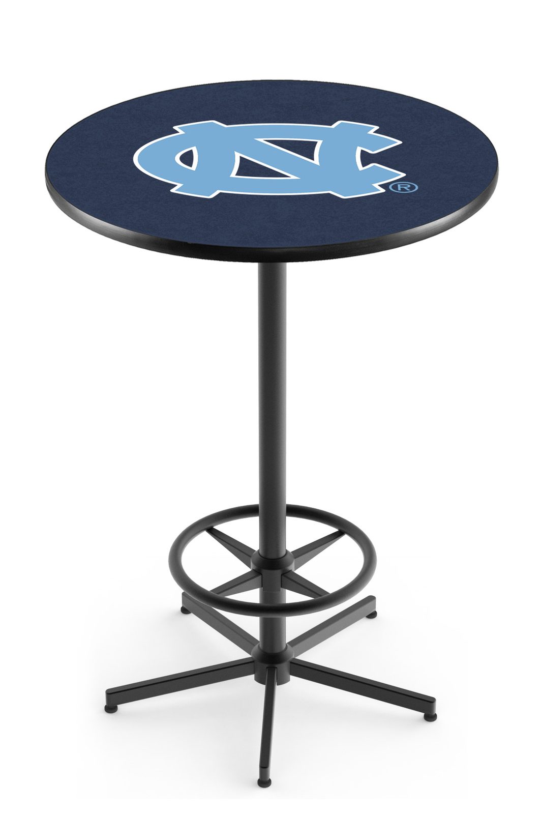 University of North Carolina 42-Inch Pub Table with 36-Inch Top, Star Base Base, and Black Wrinkle Finish 1 University of North Carolina 42-Inch Pub Table with 36-Inch Top, Star Base Base, and Black Wrinkle Finish