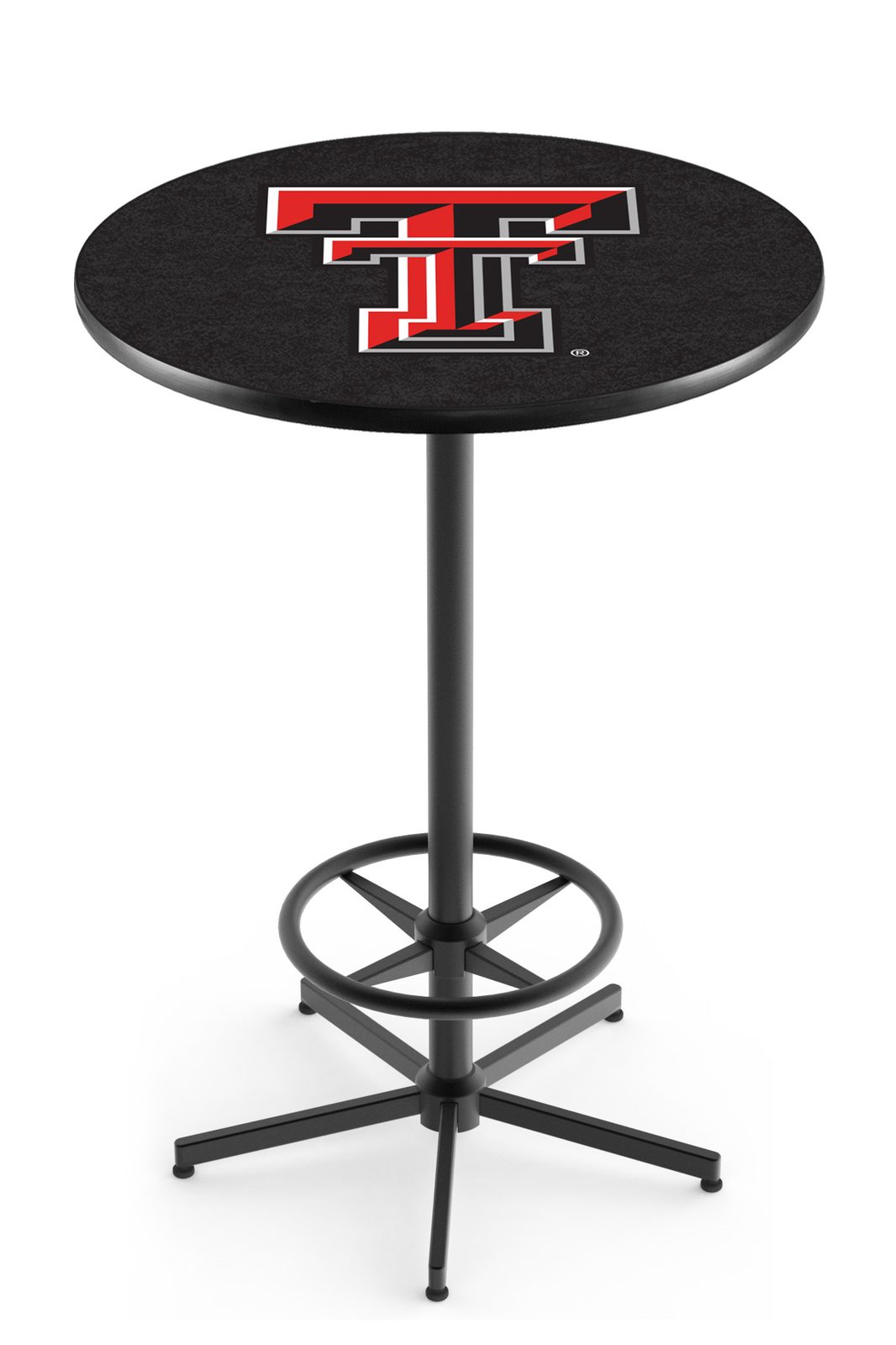Texas Tech University 42-Inch Pub Table with 30-Inch Top, Star Base Base, and Black Wrinkle Finish 1 Texas Tech University 42-Inch Pub Table with 30-Inch Top, Star Base Base, and Black Wrinkle Finish