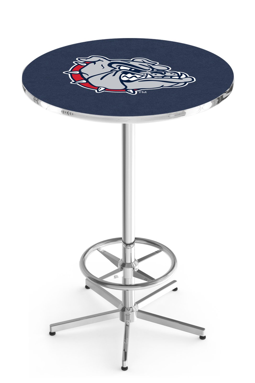 Gonzaga 42-Inch Pub Table with 36-Inch Top, Star Base Base, and Chrome Finish 1 Gonzaga 42-Inch Pub Table with 36-Inch Top, Star Base Base, and Chrome Finish