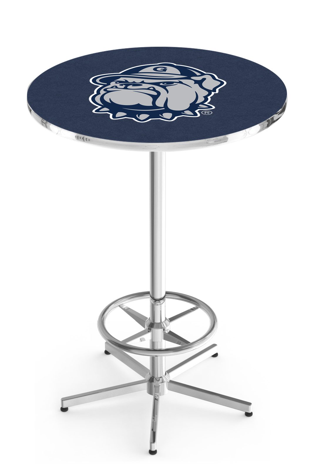 Georgetown University 42-Inch Pub Table with 30-Inch Top, Star Base Base, and Chrome Finish 1 Georgetown University 42-Inch Pub Table with 30-Inch Top, Star Base Base, and Chrome Finish