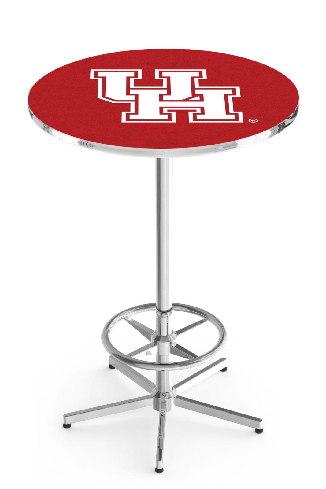 University of Houston 42-Inch Pub Table with 36-Inch Top, Star Base Base, and Chrome Finish 1 University of Houston 42-Inch Pub Table with 36-Inch Top, Star Base Base, and Chrome Finish