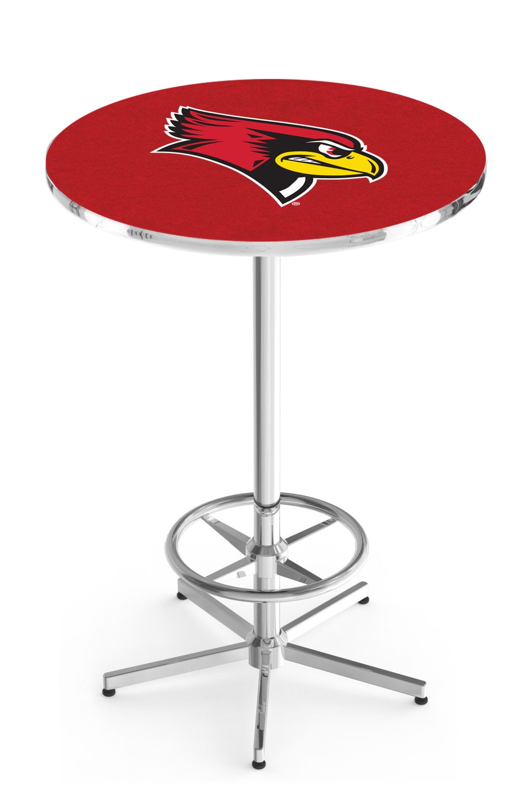 Illinois State University 42-Inch Pub Table with 30-Inch Top, Star Base Base, and Chrome Finish 1 Illinois State University 42-Inch Pub Table with 30-Inch Top, Star Base Base, and Chrome Finish