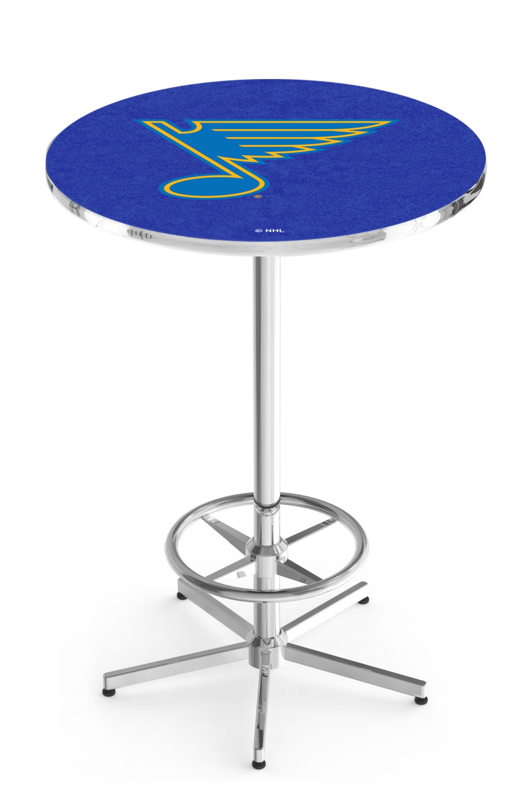 St Louis Blues 42-Inch Pub Table with 30-Inch Top, Star Base Base, and Chrome Finish 1 St Louis Blues 42-Inch Pub Table with 30-Inch Top, Star Base Base, and Chrome Finish