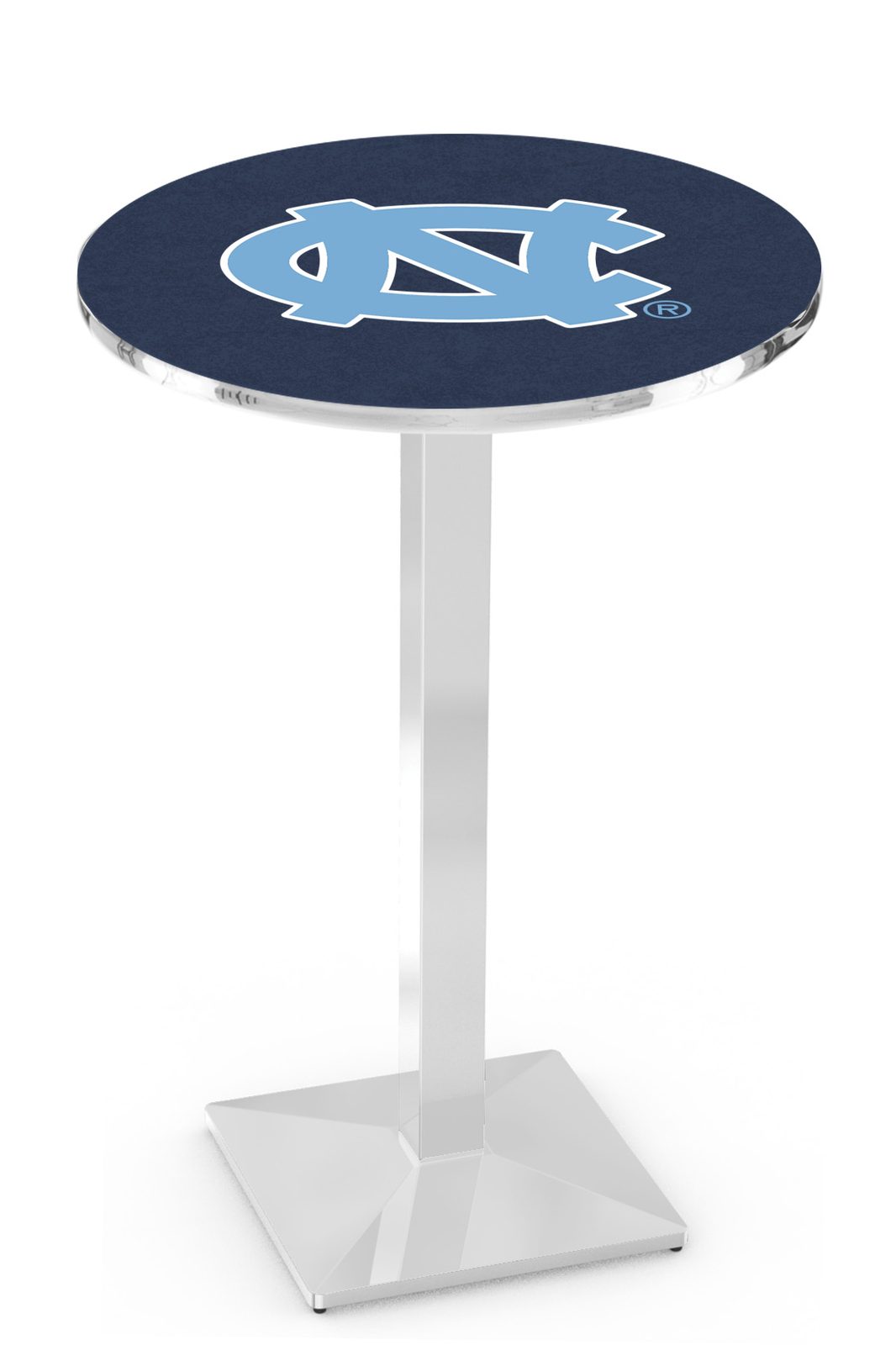 University of North Carolina 42-Inch Pub Table with 30-Inch Top, Square Base Base, and Chrome Finish 1 University of North Carolina 42-Inch Pub Table with 30-Inch Top, Square Base Base, and Chrome Finish