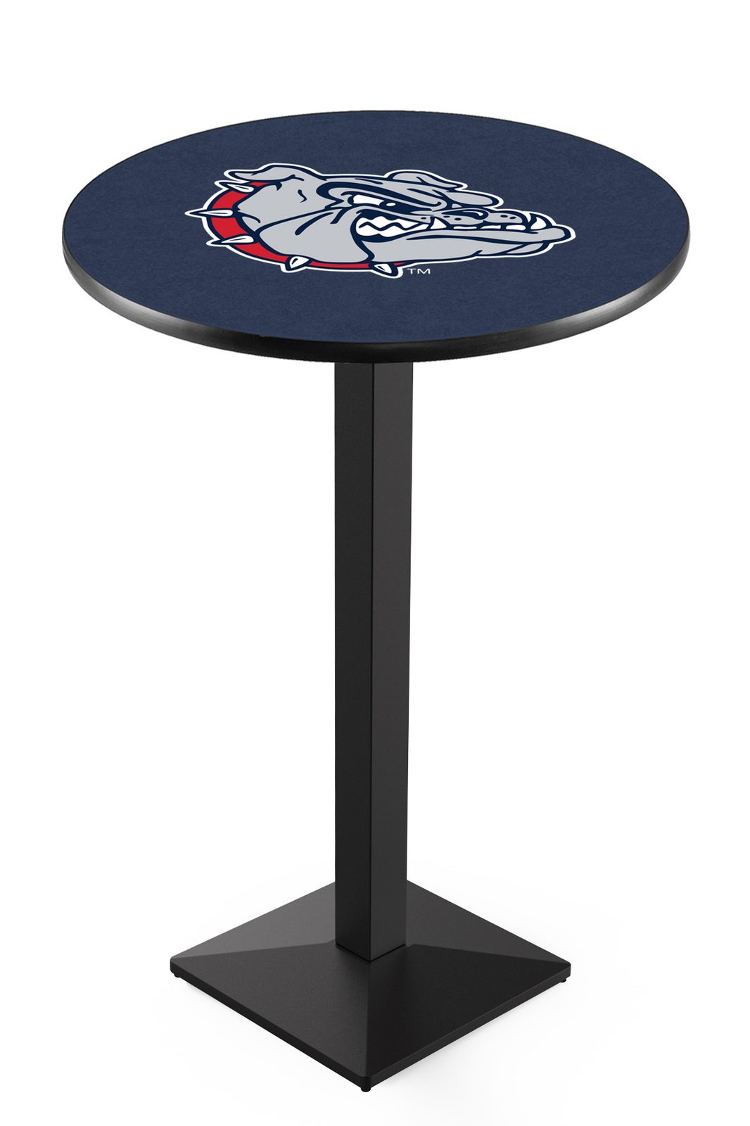 Gonzaga 36-Inch Pub Table with 30-Inch Top, Square Base Base, and Black Wrinkle Finish 1 Gonzaga 36-Inch Pub Table with 30-Inch Top, Square Base Base, and Black Wrinkle Finish