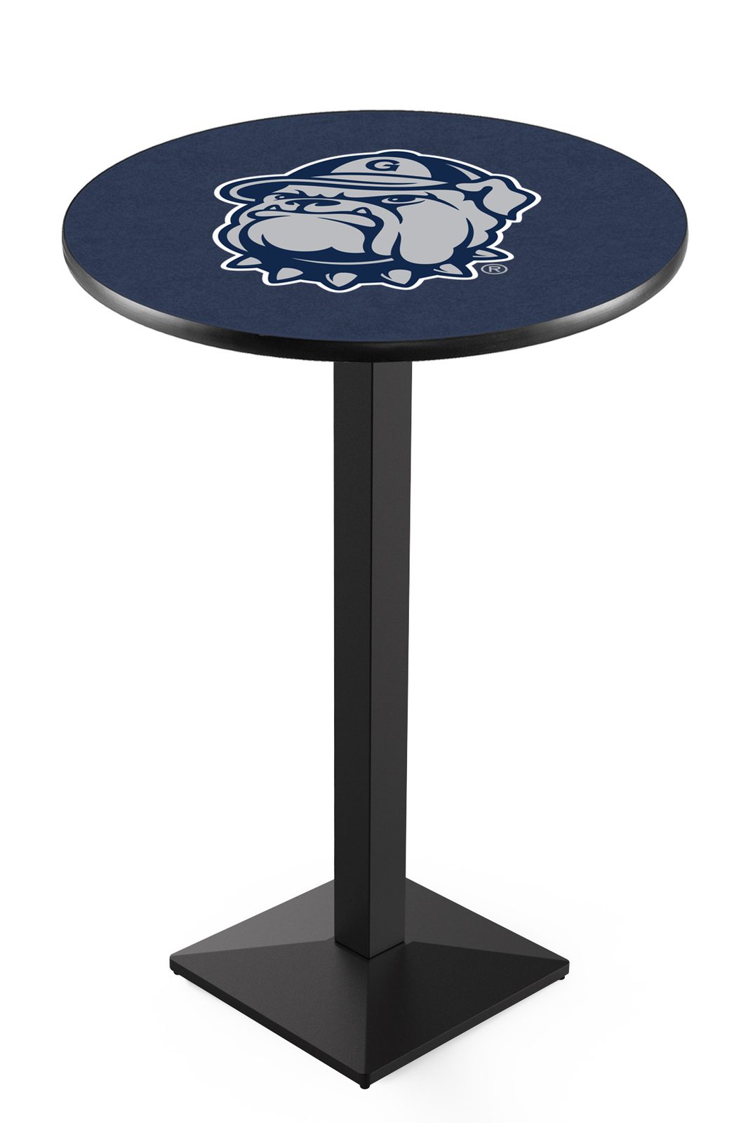 Georgetown University 36-Inch Pub Table with 30-Inch Top, Square Base Base, and Black Wrinkle Finish 1 Georgetown University 36-Inch Pub Table with 30-Inch Top, Square Base Base, and Black Wrinkle Finish